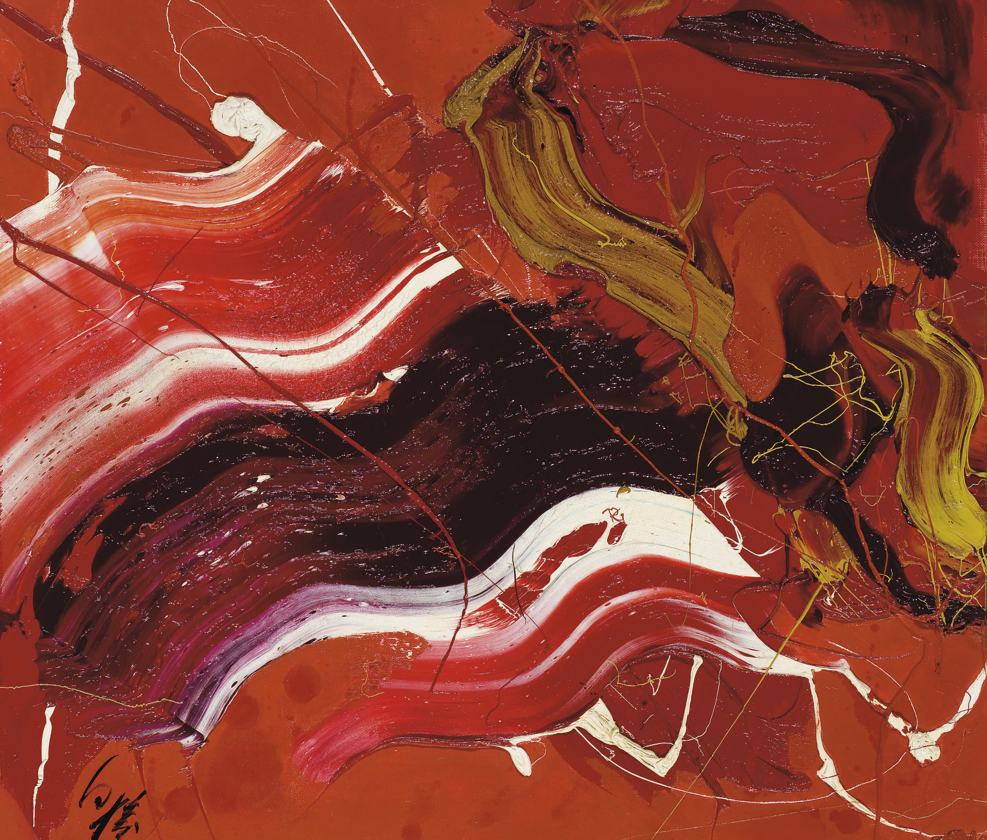 Kazuo Shiraga — Текучий красный цвет