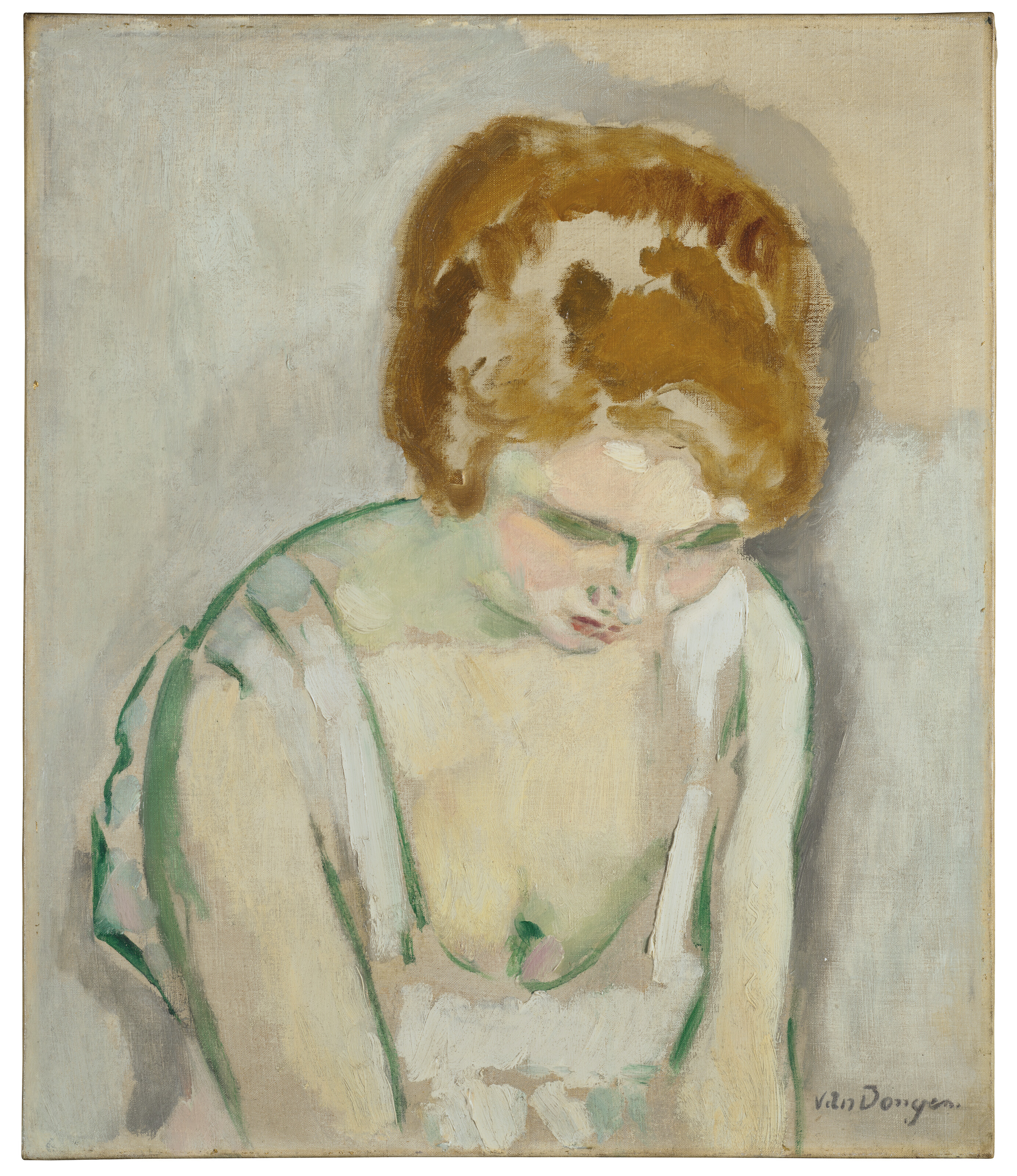 Kees van Dongen — Молодая дама в розовом платье, изображение 2