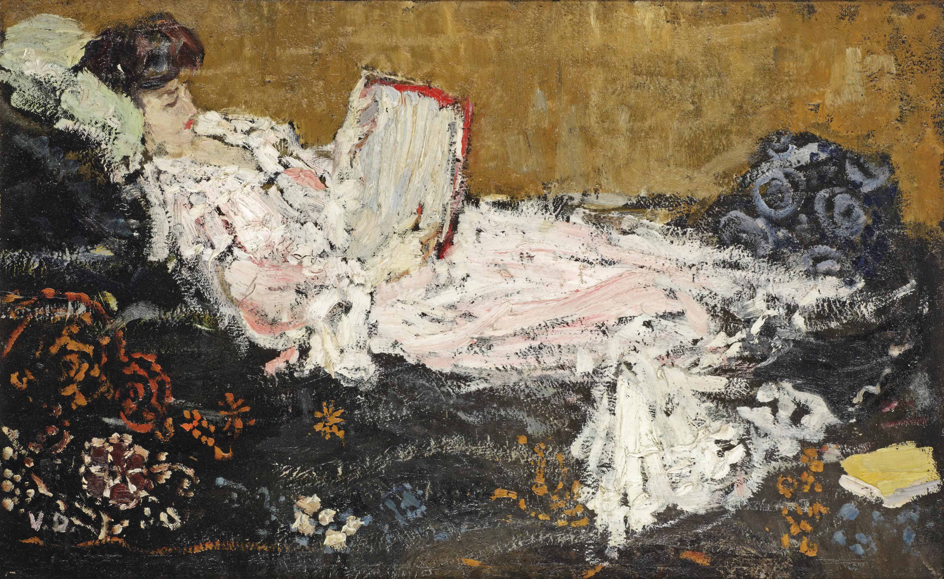 Kees van Dongen — Le peignoir rose: розовый халат