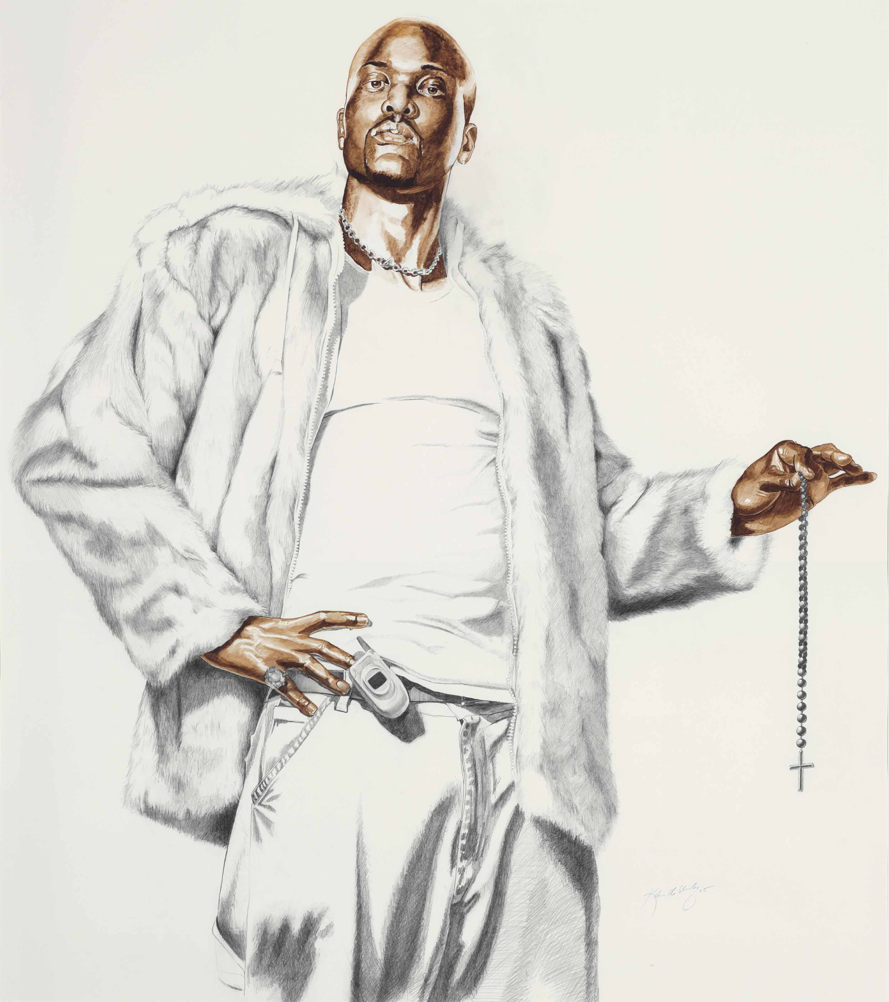 Kehinde Wiley — Мадонна с розарием (этюд)