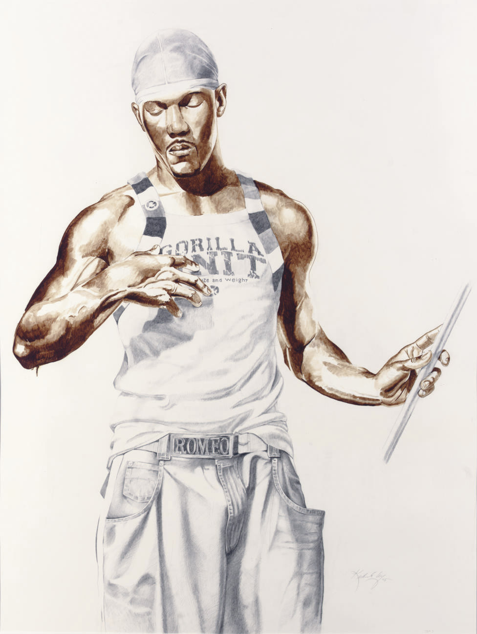 Kehinde Wiley — Святой Иоанн Креститель (по мотивам алтаря Франческо дель Косса в Сан-Петронио)