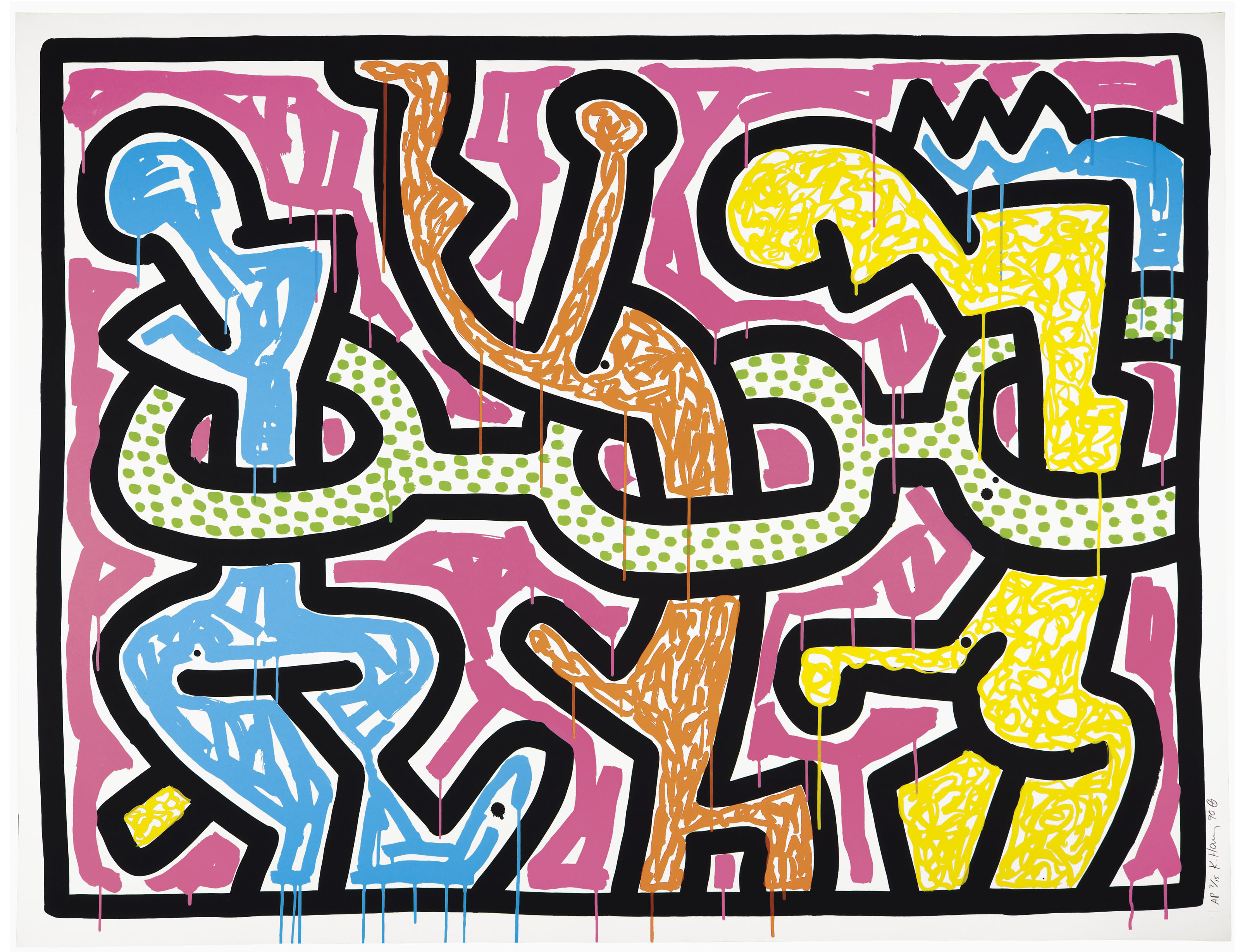 Keith Haring — Цветки 1-5, изображение 4