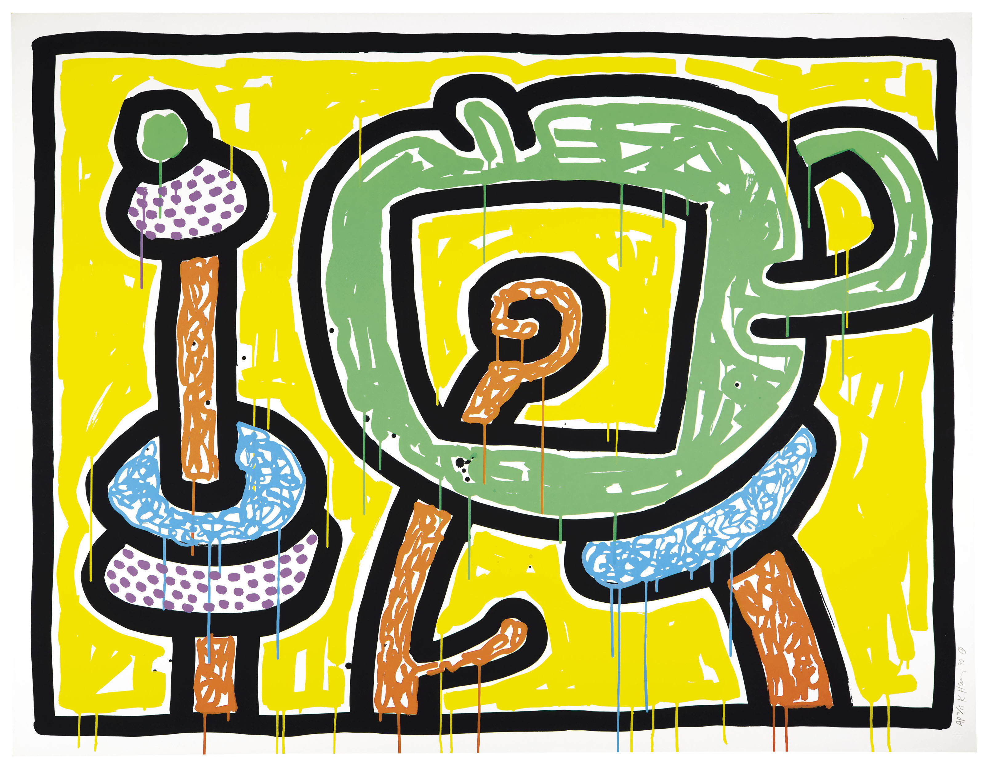 Keith Haring — Цветки 1-5, изображение 5