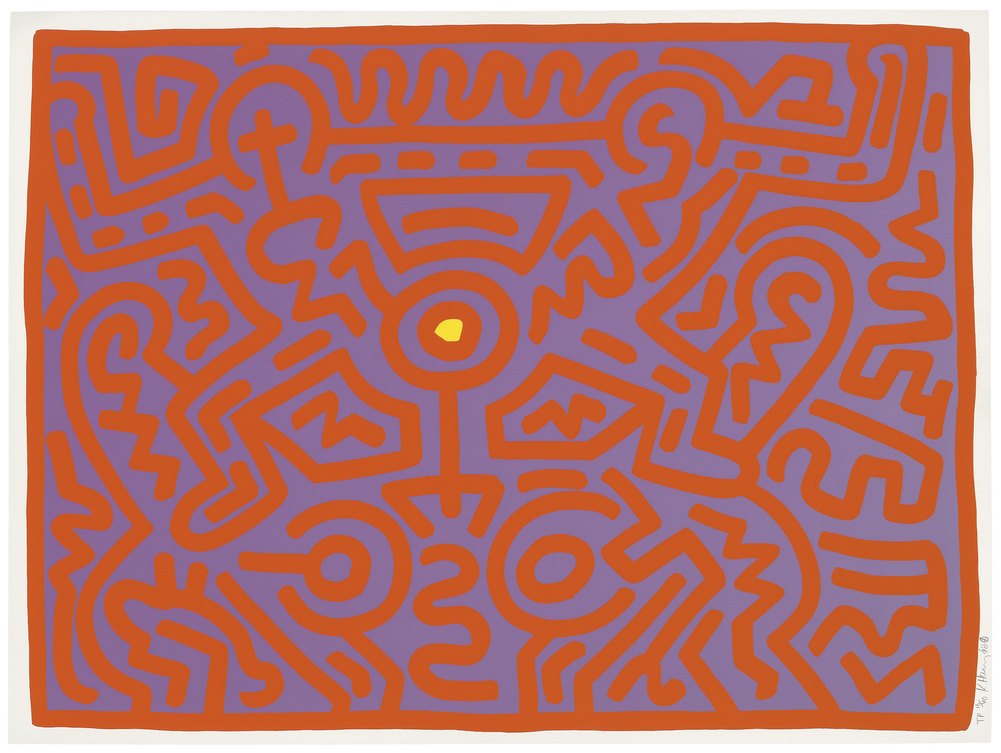 Keith Haring — Одна тарелка, из: Растущего