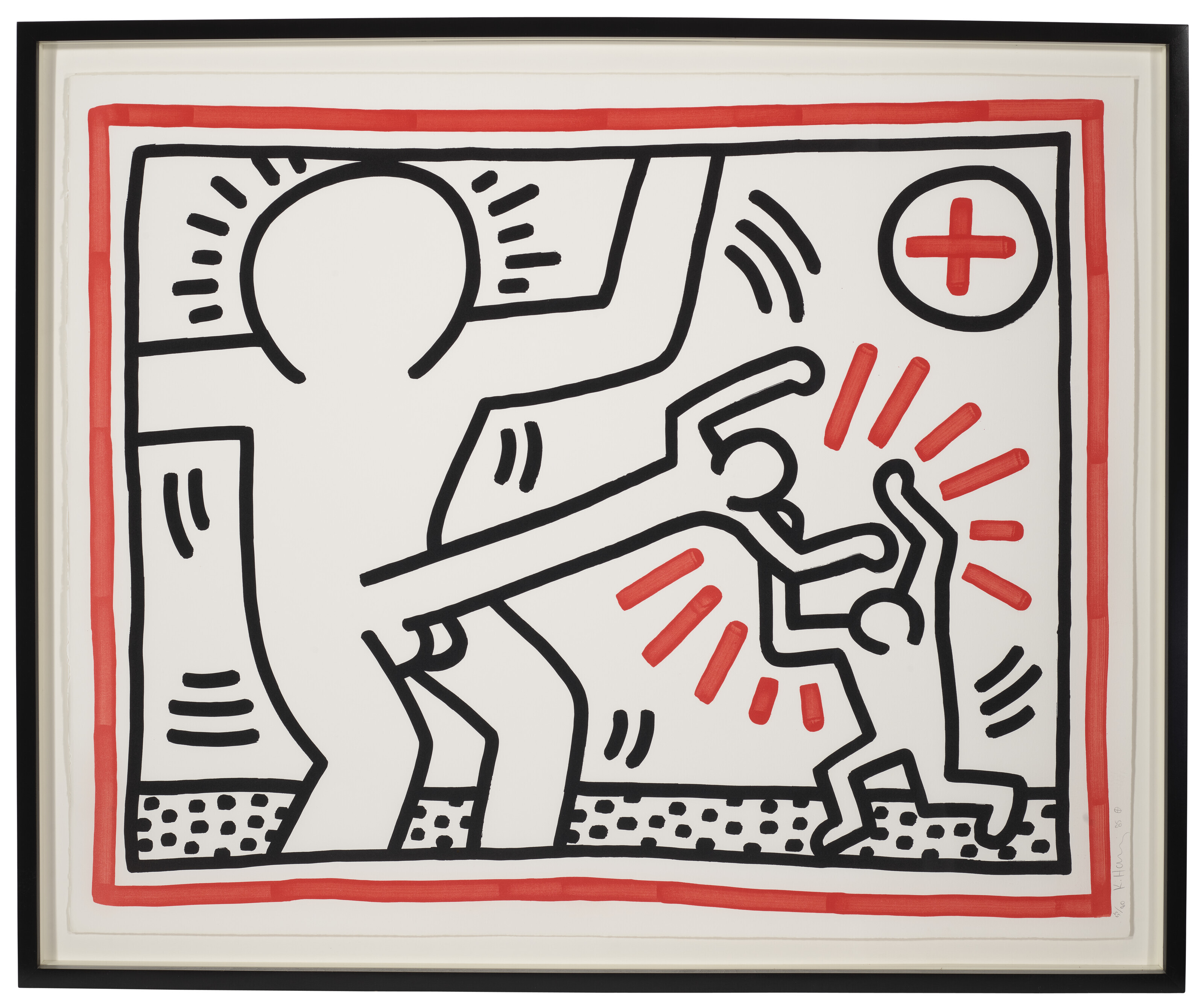 Keith Haring — Три литографии: одна гравюра, изображение 2