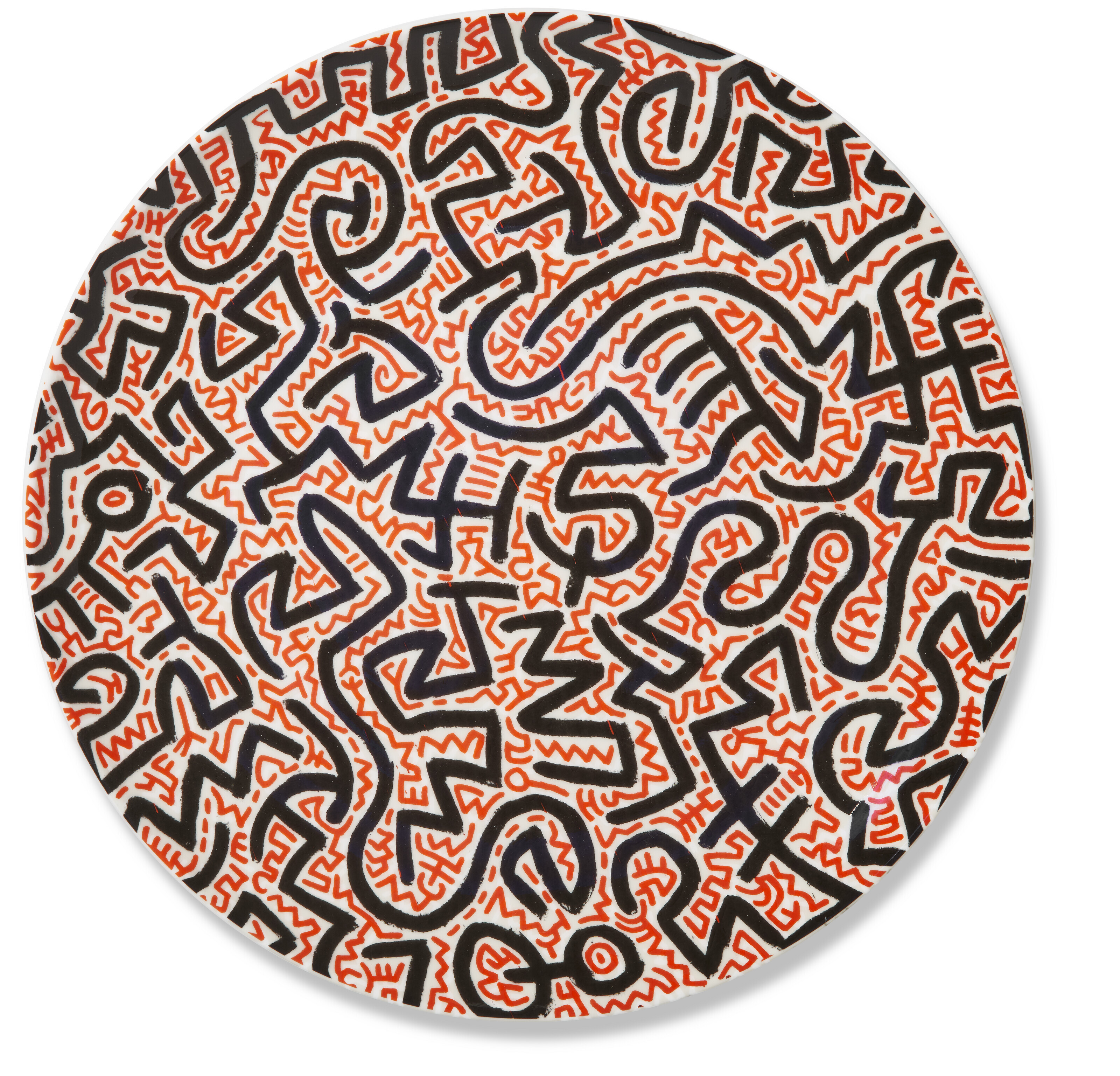 Keith Haring — Без названия, из проекта Artist Plate