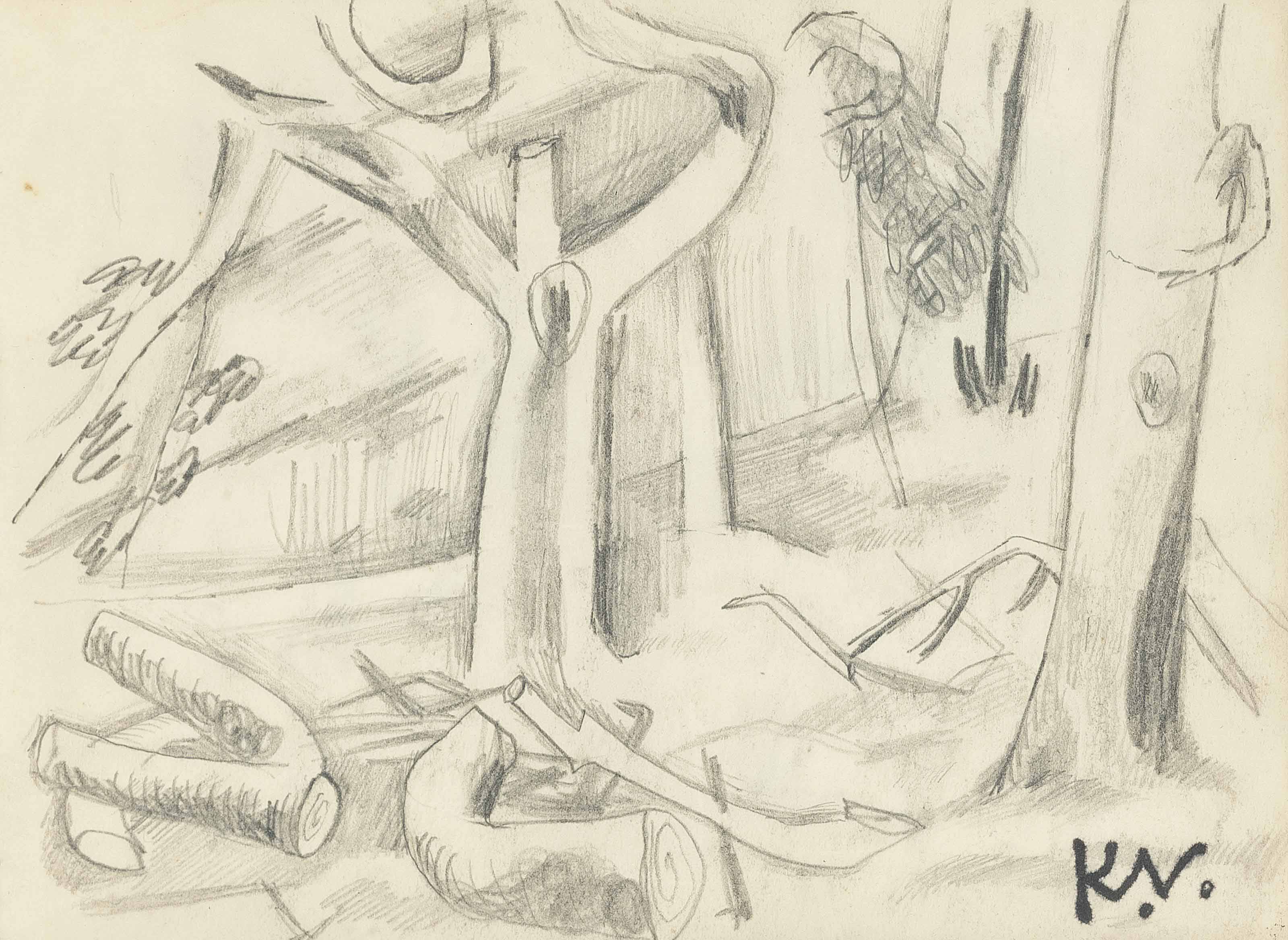 Keith Vaughan — Срубленные деревья (1941); два пейзажа Бервикшира (1952)