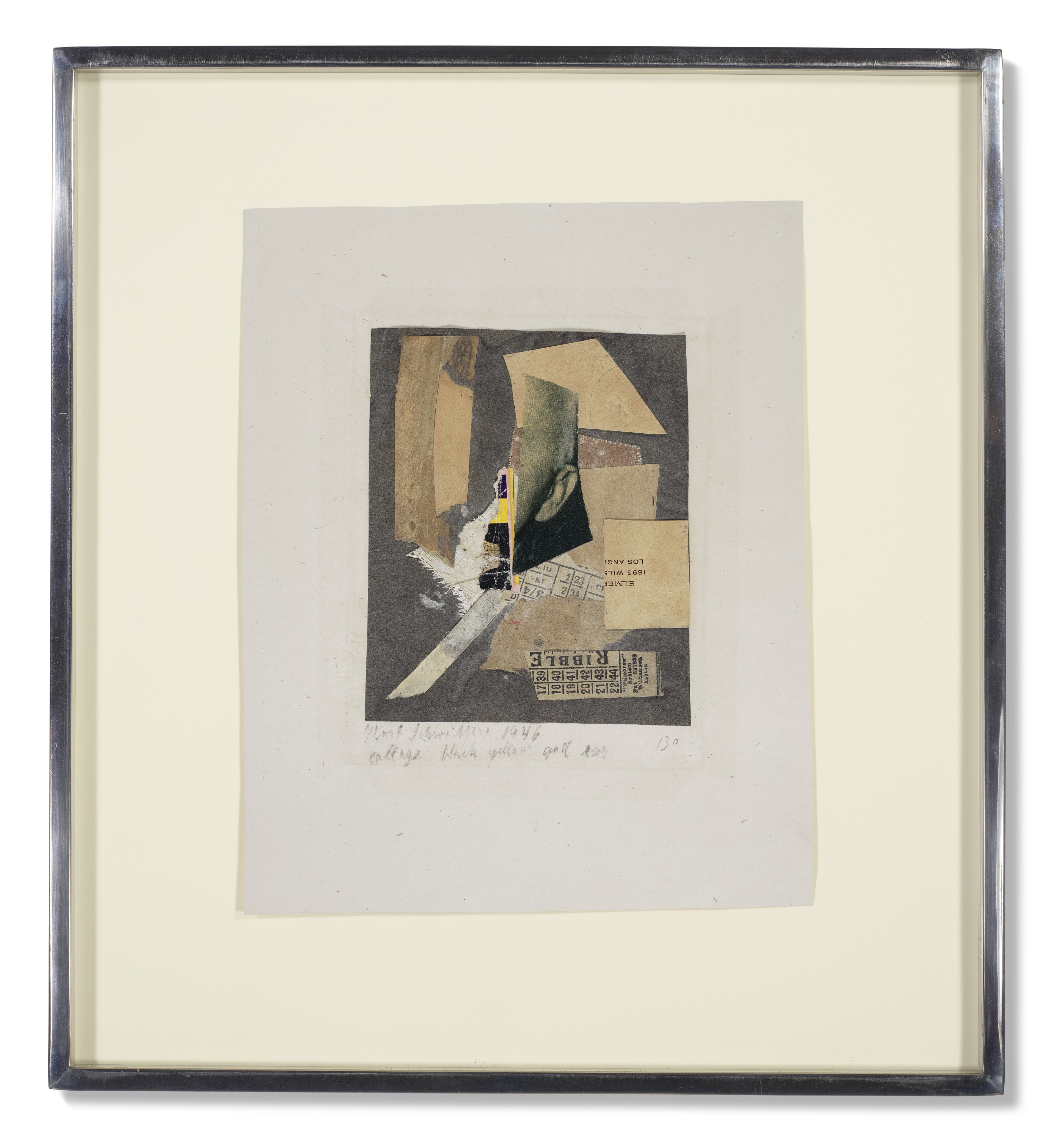 Kurt Schwitters — Коллаж Черный желтый и колос, изображение 2