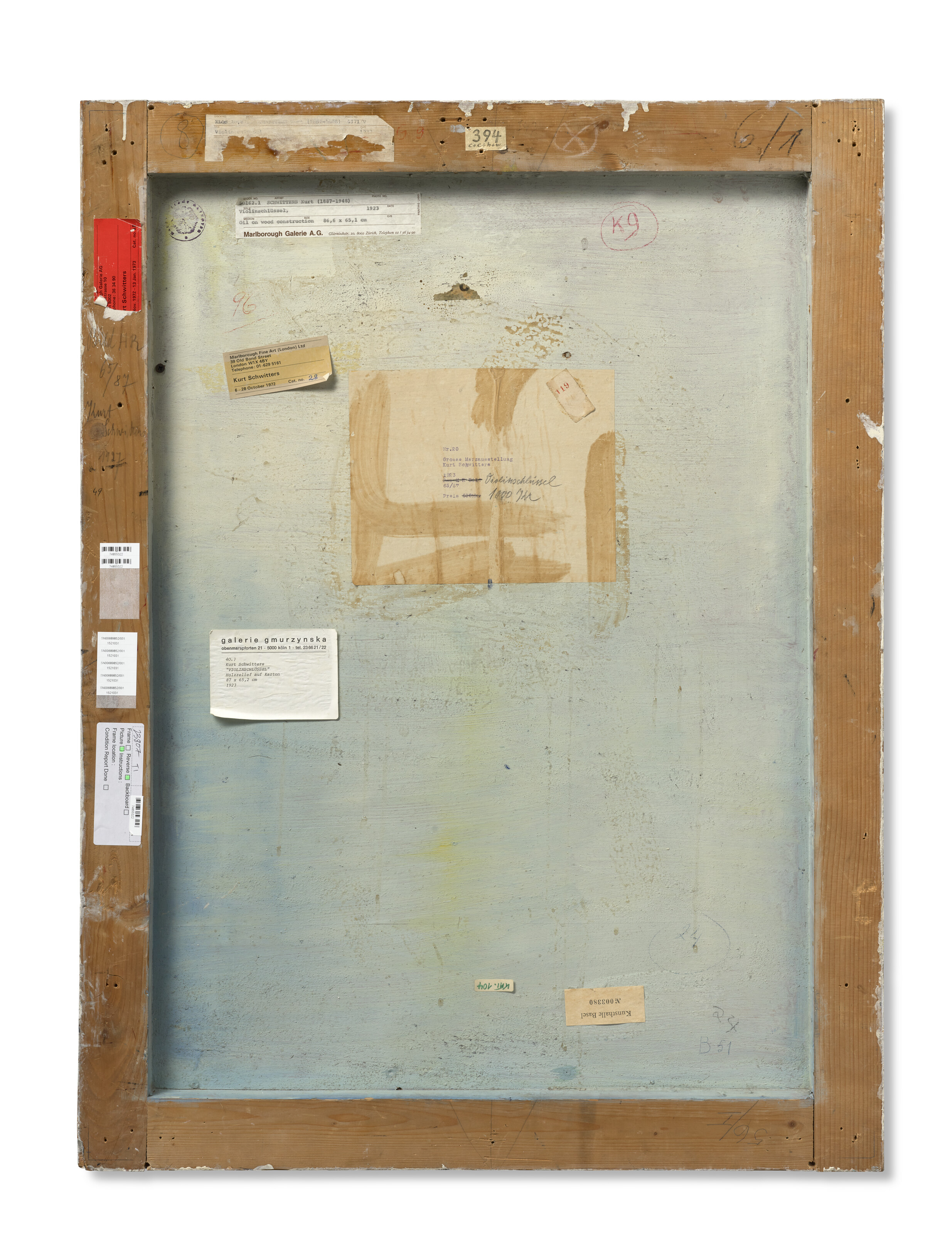 Kurt Schwitters — Скрипичный шлюссель (Рельефный мит Х. Р. и Доппельшванц), изображение 2