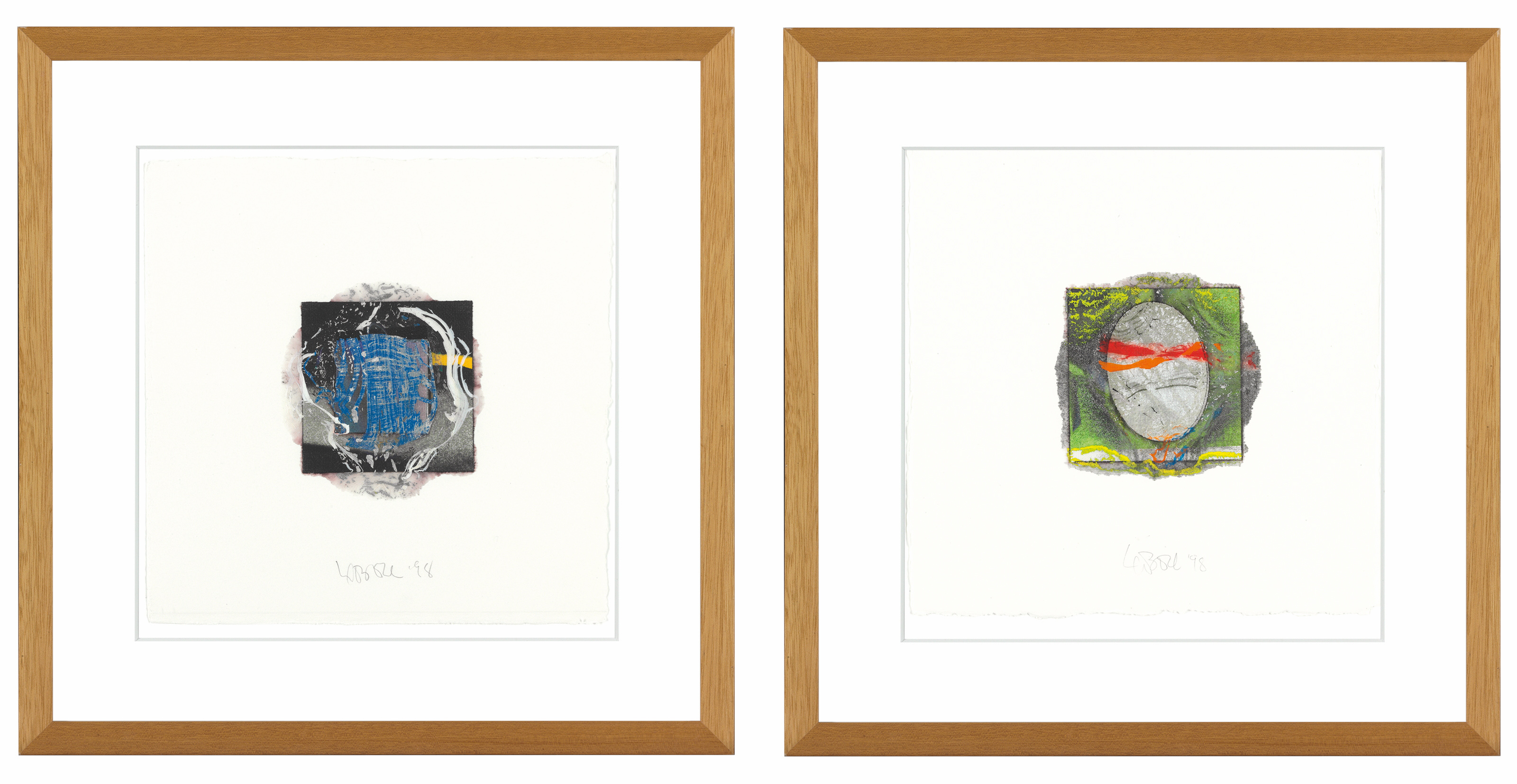 Larry Bell — Fraction #3376 & Fraction #3164 (Two Works)