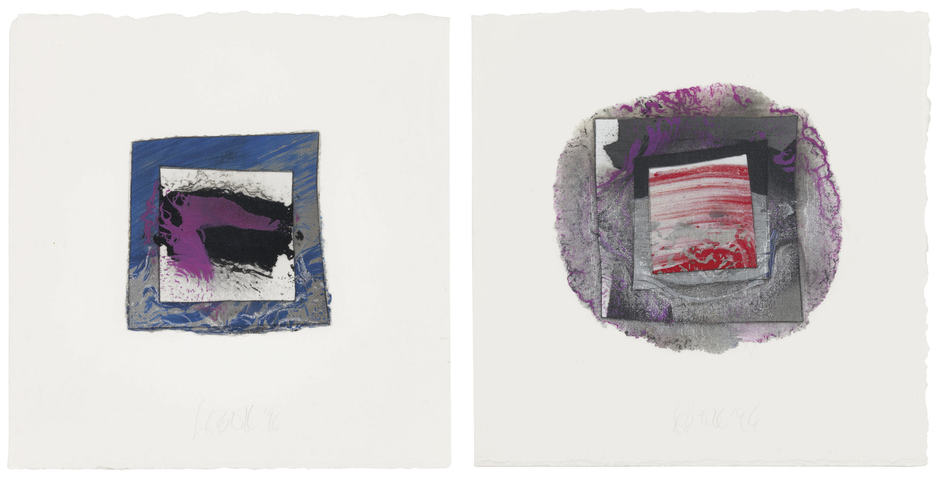 Larry Bell — Fraction #2235 & Fraction #2233 (Two Works)
