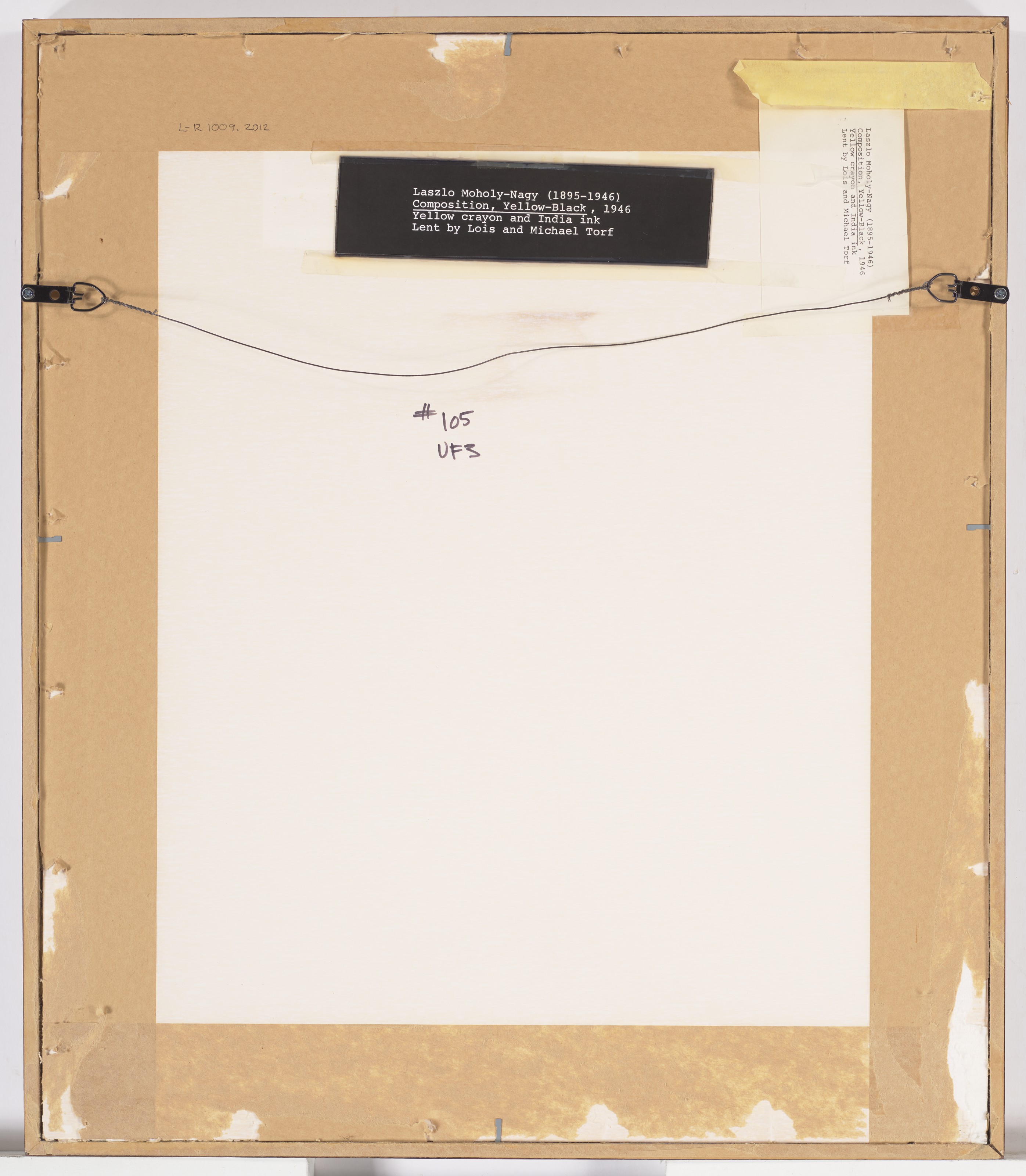 László Moholy-Nagy — Untitled (Composition, Yellow-Black), изображение 3