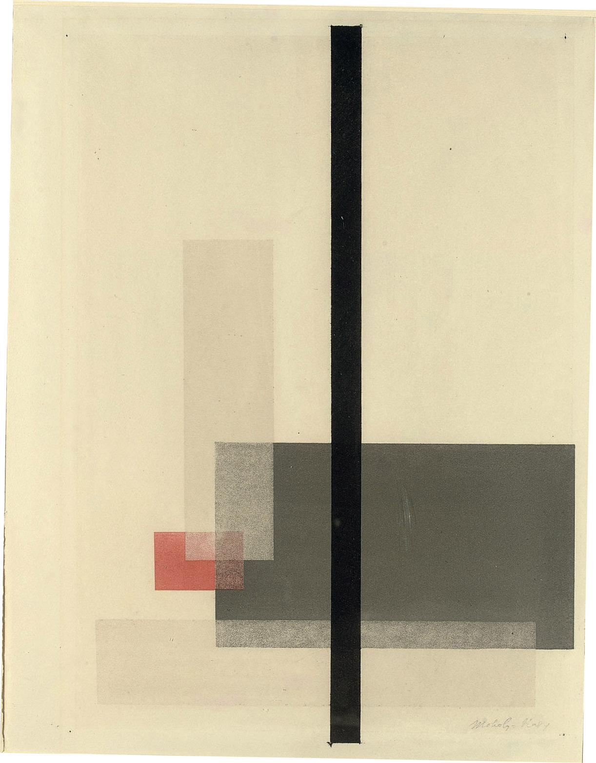 László Moholy-Nagy — Komposition, from: Meistermappe des Staatlichen Bauhauses (Söhn 210-6; Weber 6.6)