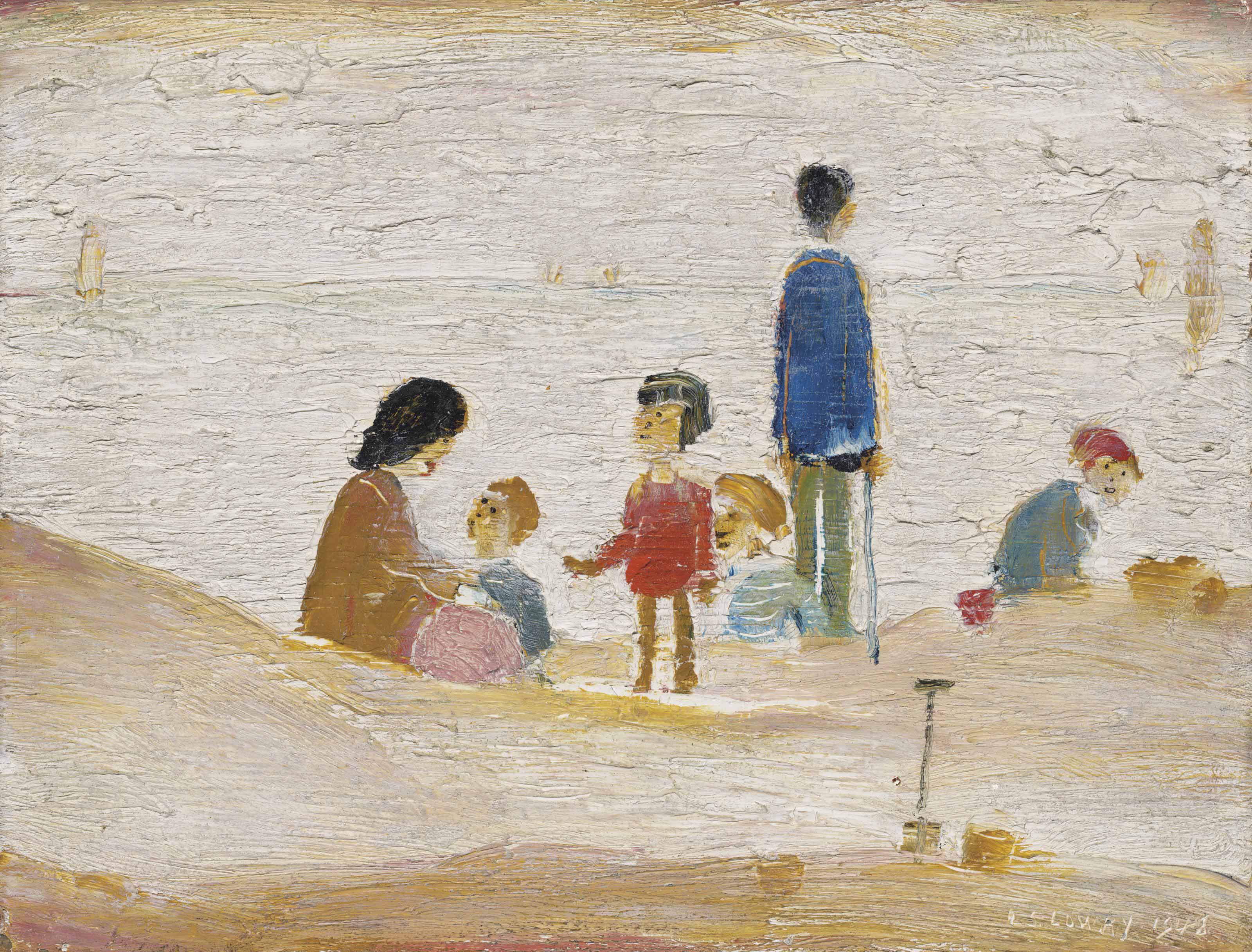 Laurence Stephen Lowry — Beach Scene