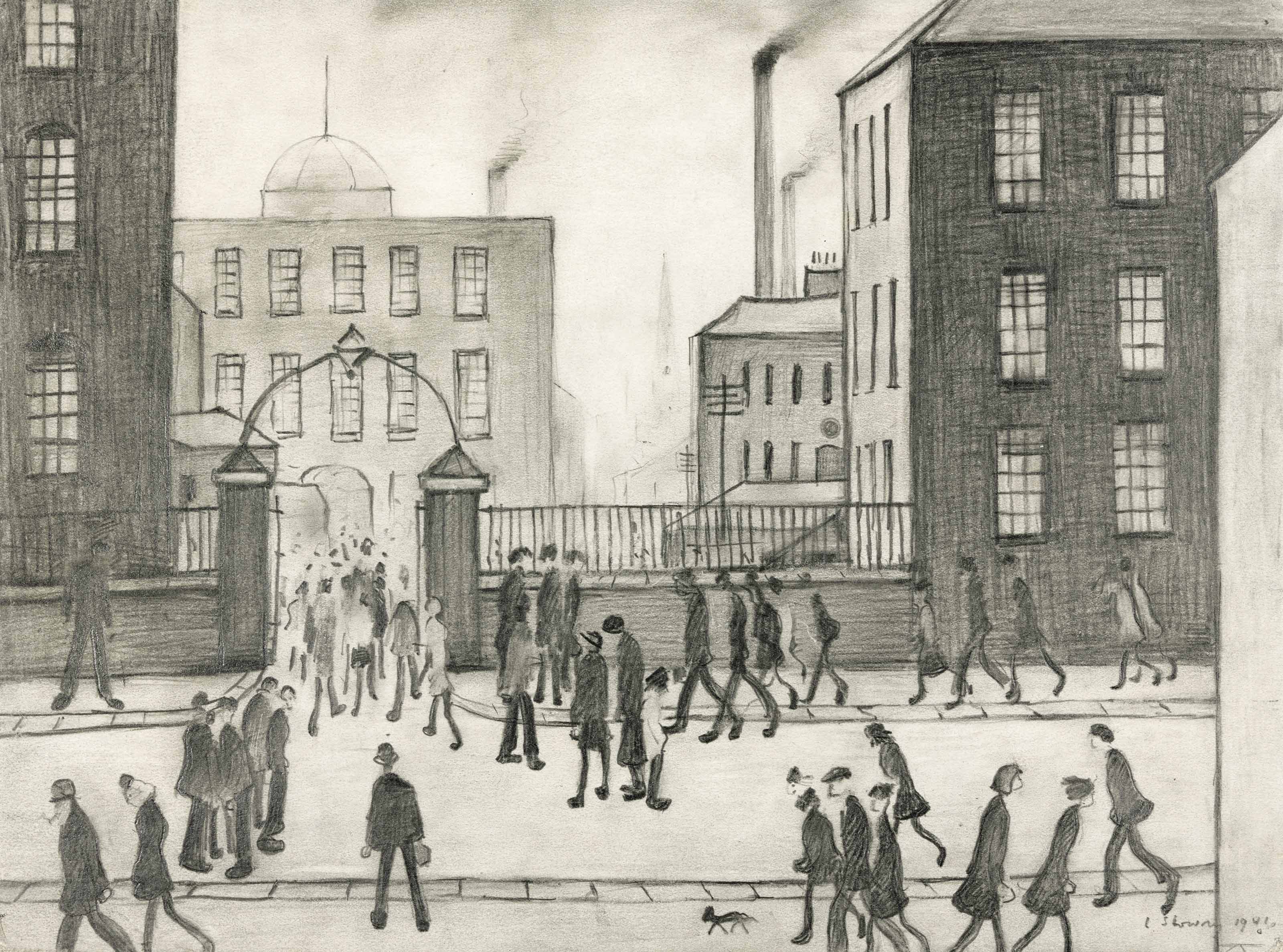Laurence Stephen Lowry — The mill gates