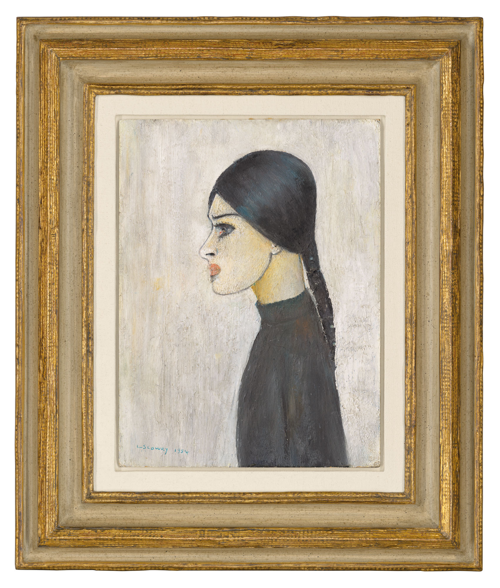 Laurence Stephen Lowry — Portrait of Ann, with plait and black jumper, изображение 2