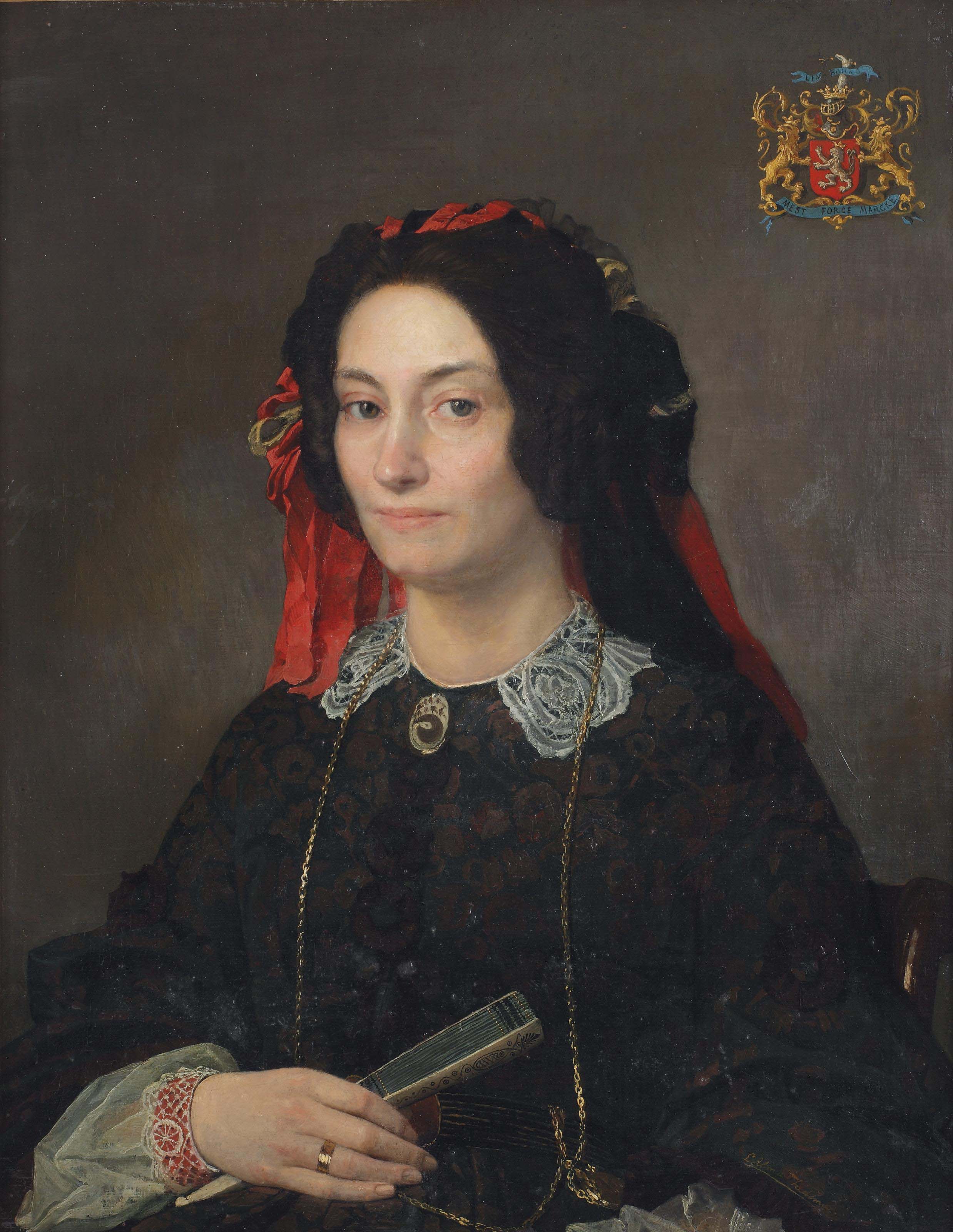Lawrence Alma-Tadema — Портрет Марии Жозефины Якобы ван Марке де Ламмен (1818-1894)