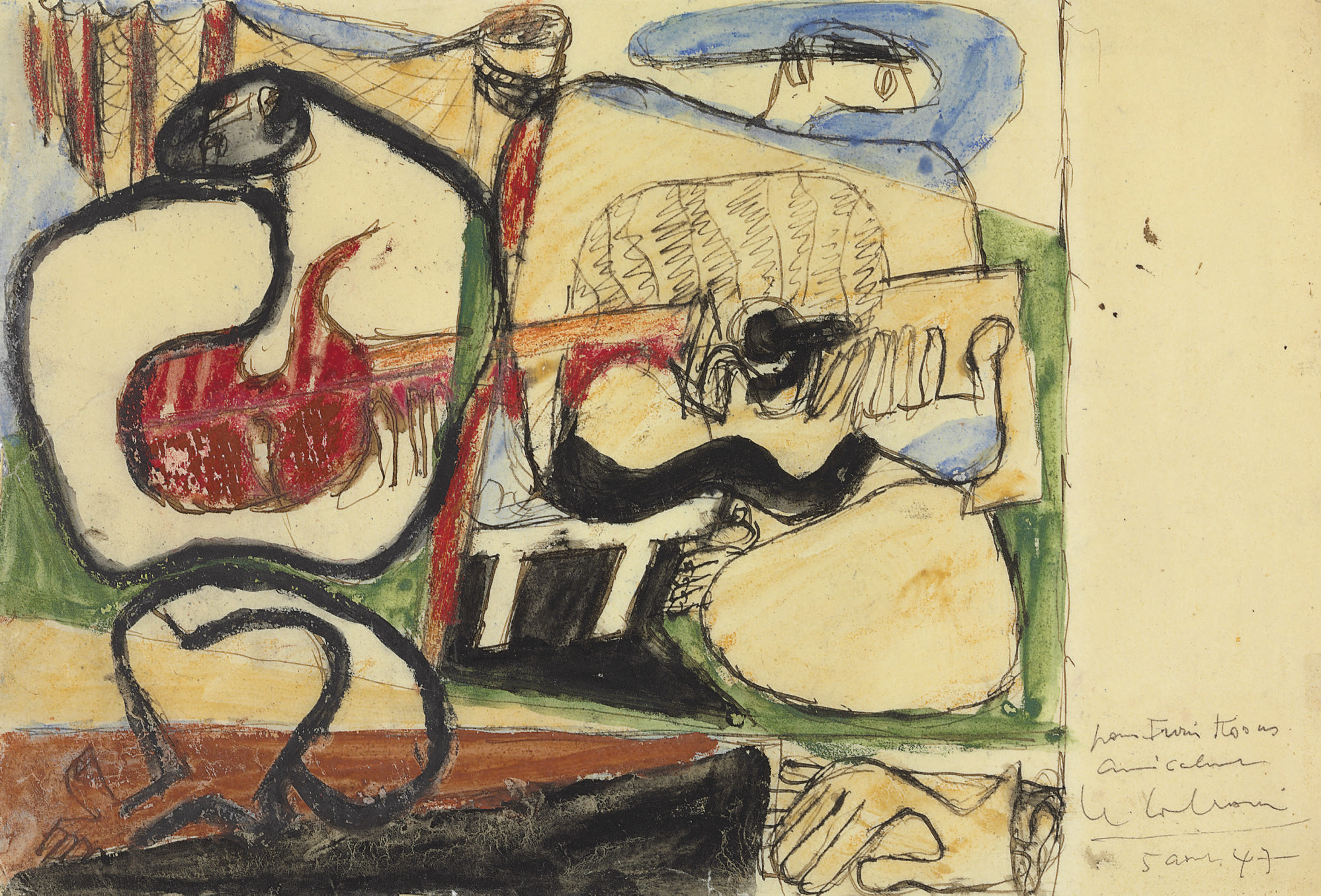 Le Corbusier — Гитаристы на пляже