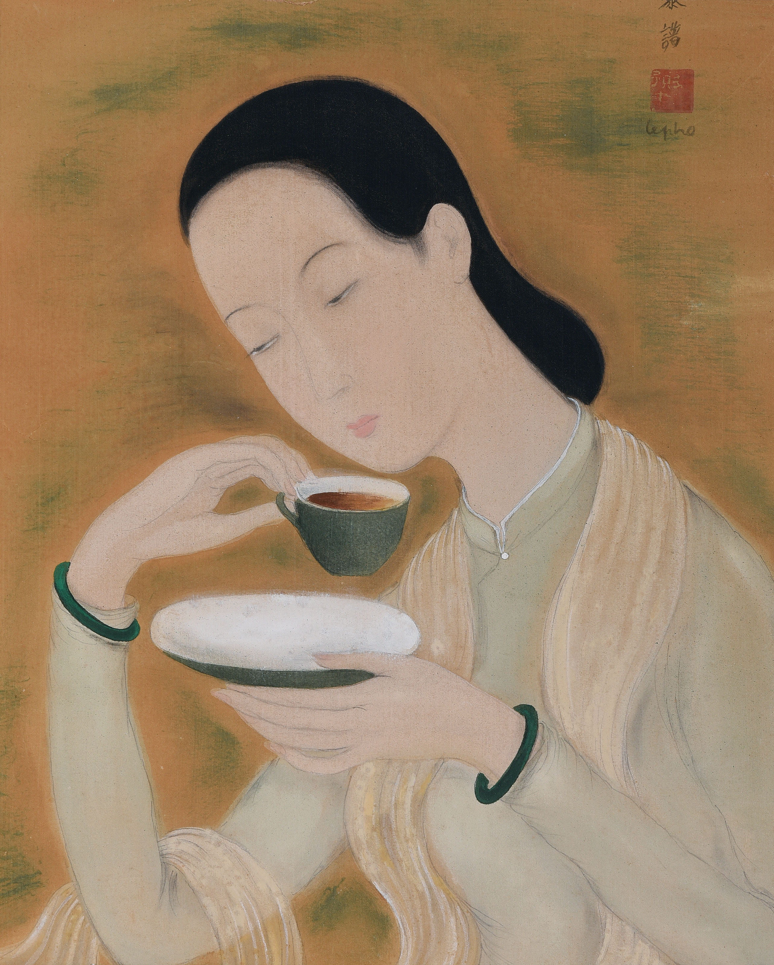 Le Pho — Femme à la Tasse de Thé (Дама с чайной чашкой)