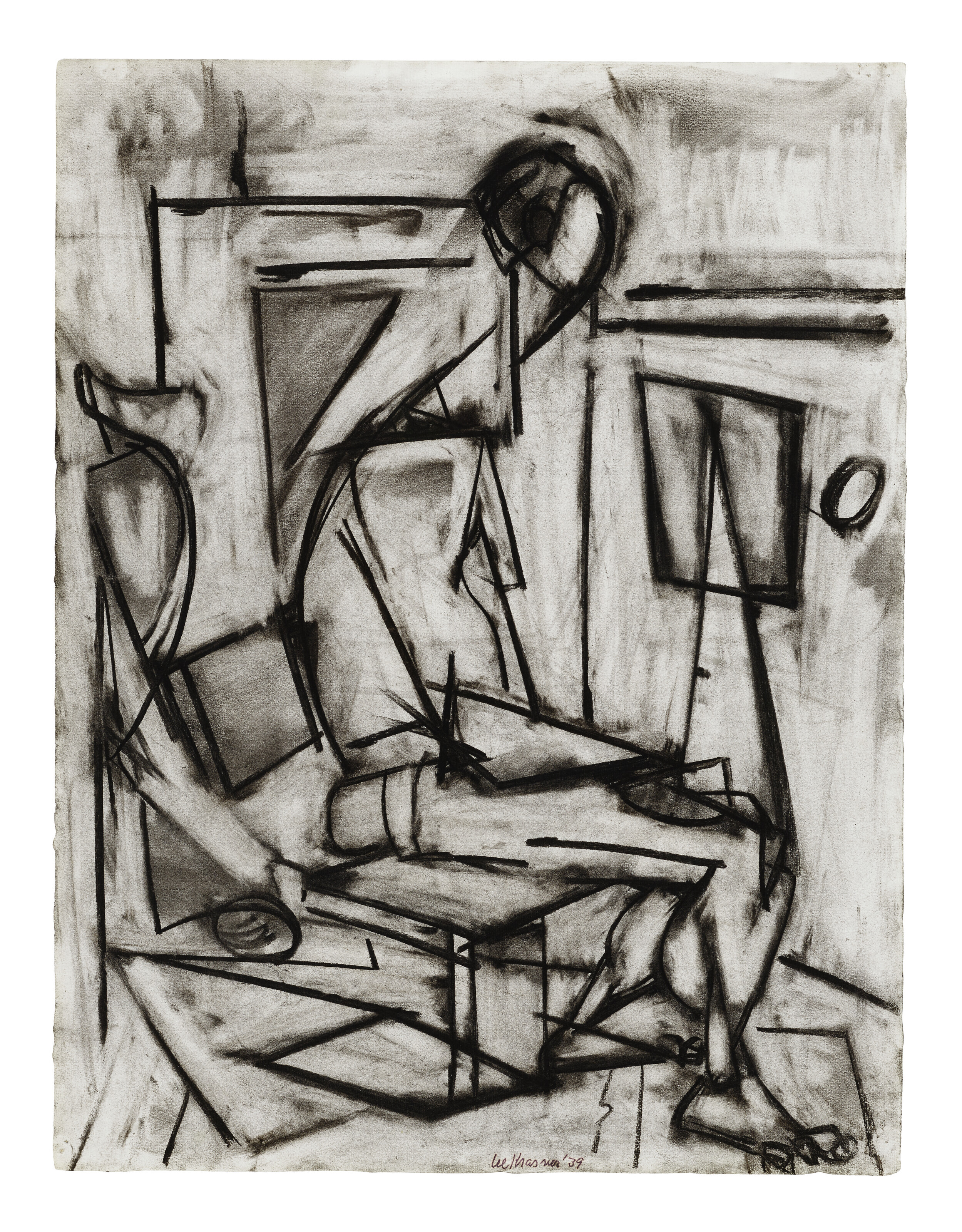Lee Krasner — Обнаженный этюд с натуры