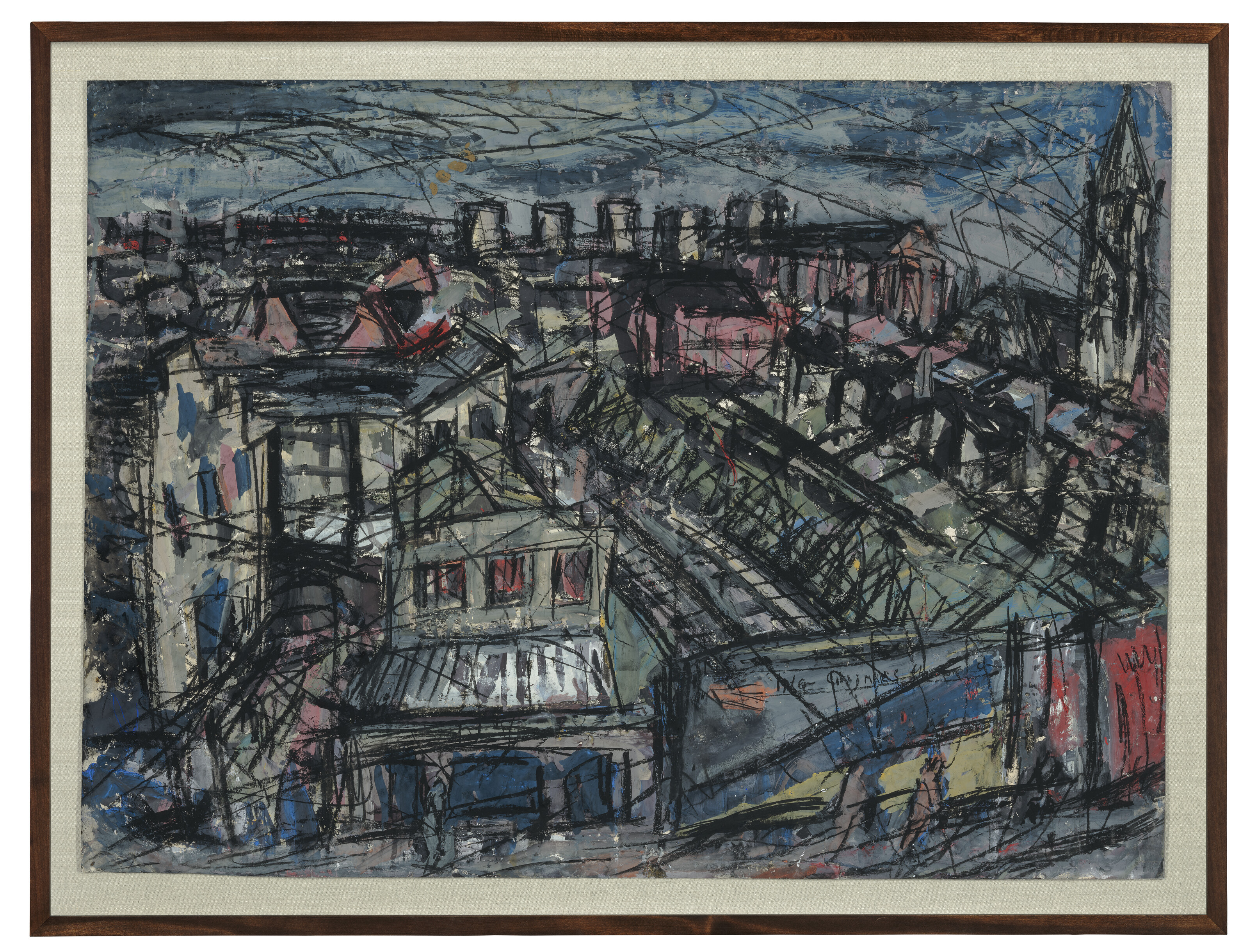 Leon Kossoff — Вид на Хэкни с немецкой больницей, изображение 2