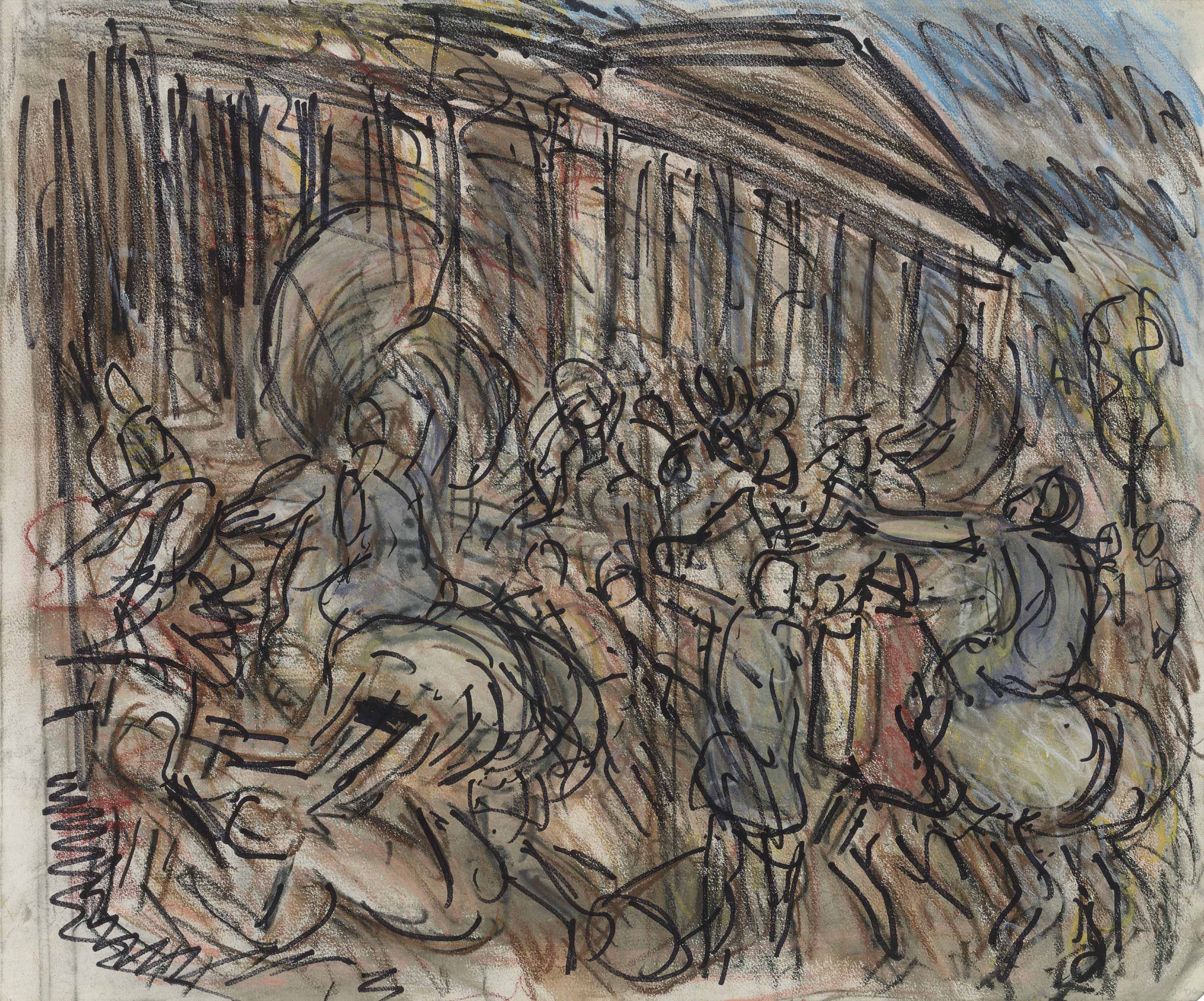 Leon Kossoff — У Пуссена: Разрушение и разграбление Иерусалимского храма