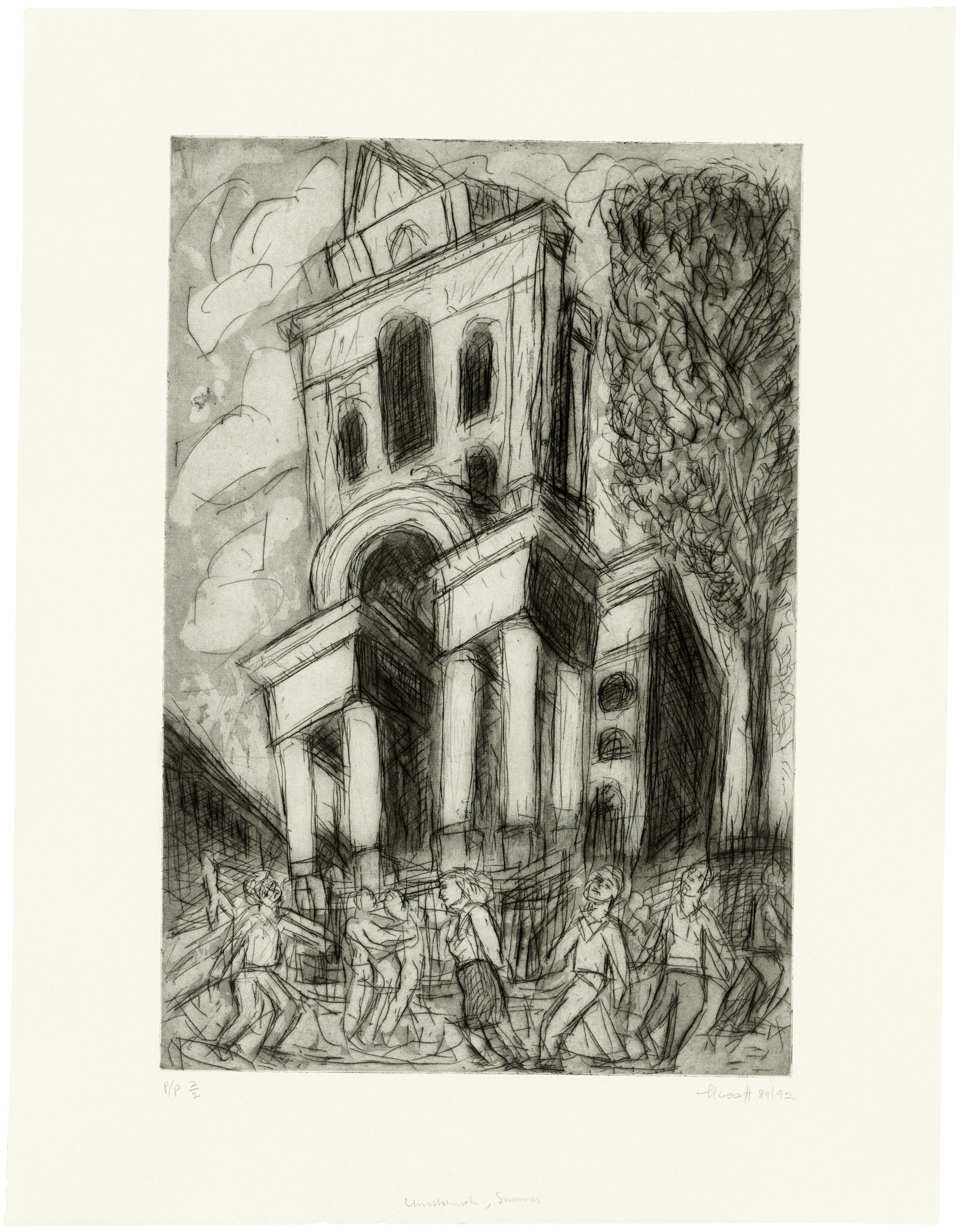 Leon Kossoff — Крайст-Черч, Спиталфилдс, Весна, лето и осень (три работы)