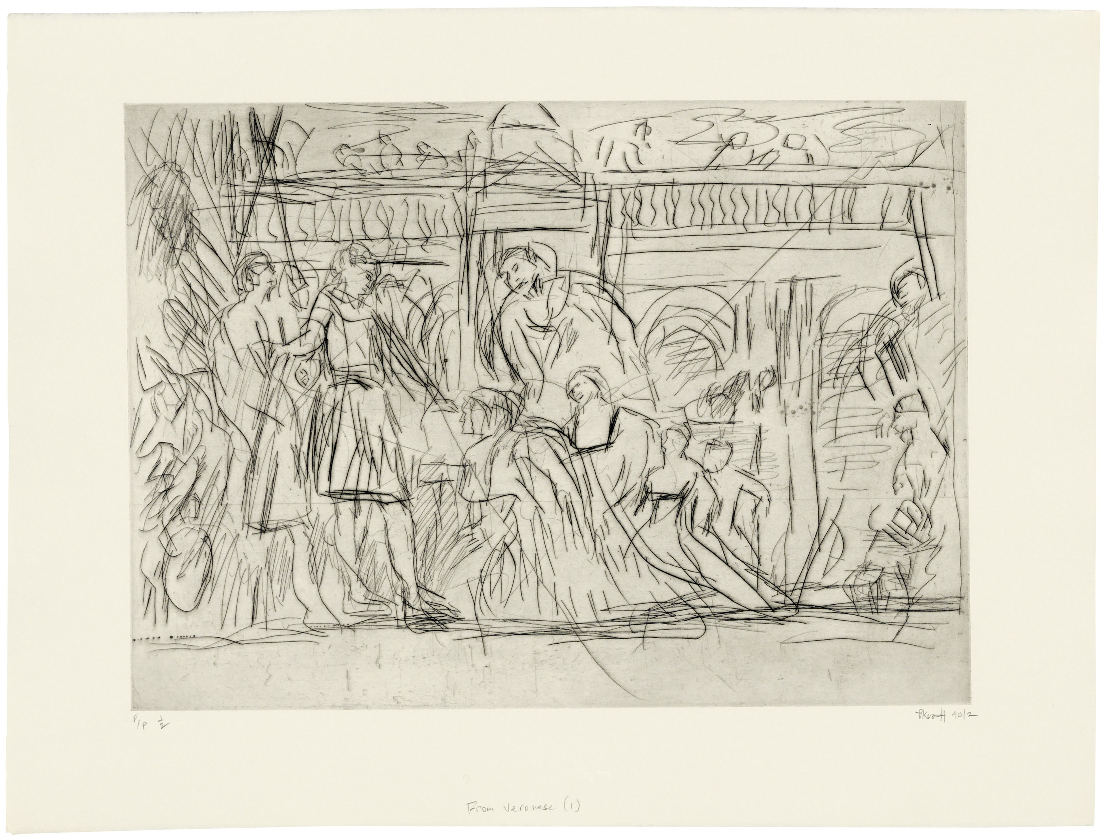 Leon Kossoff — Из Веронезе, или Семья Дария до Александра, после Веронезе, № 1 и 2 (две работы)