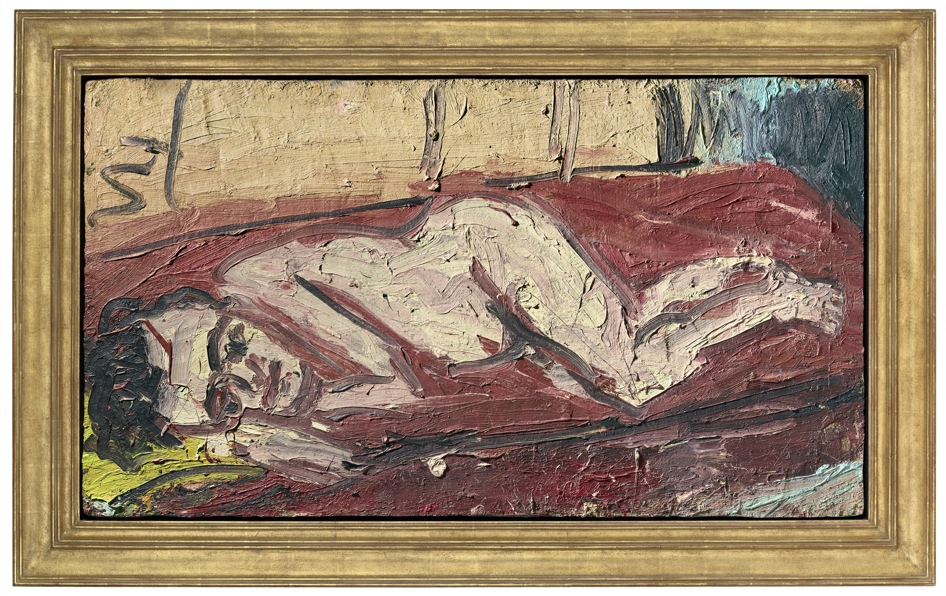 Leon Kossoff — Обнаженная на красной кровати, Лето, изображение 2
