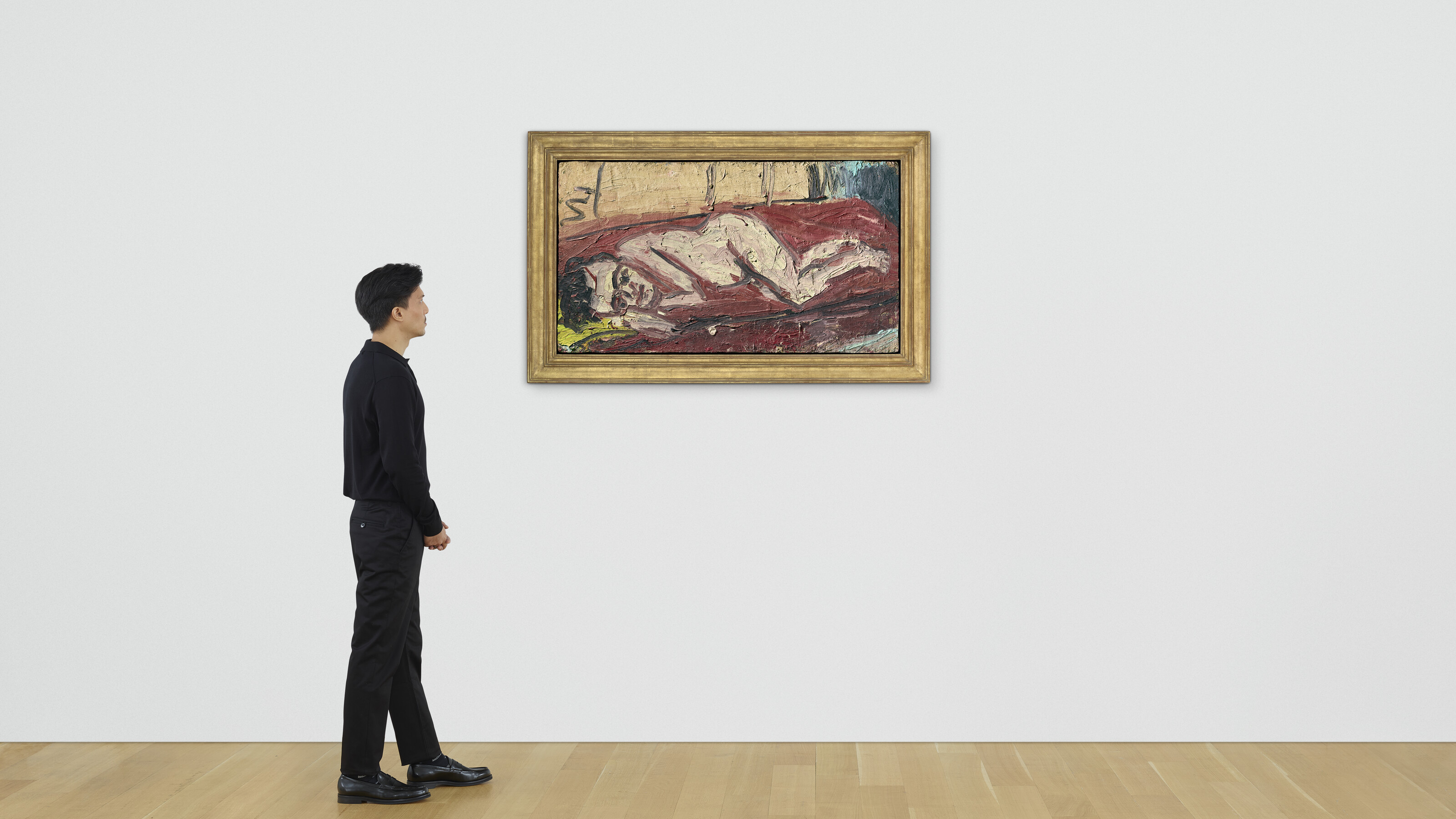 Leon Kossoff — Обнаженная на красной кровати, Лето, изображение 4