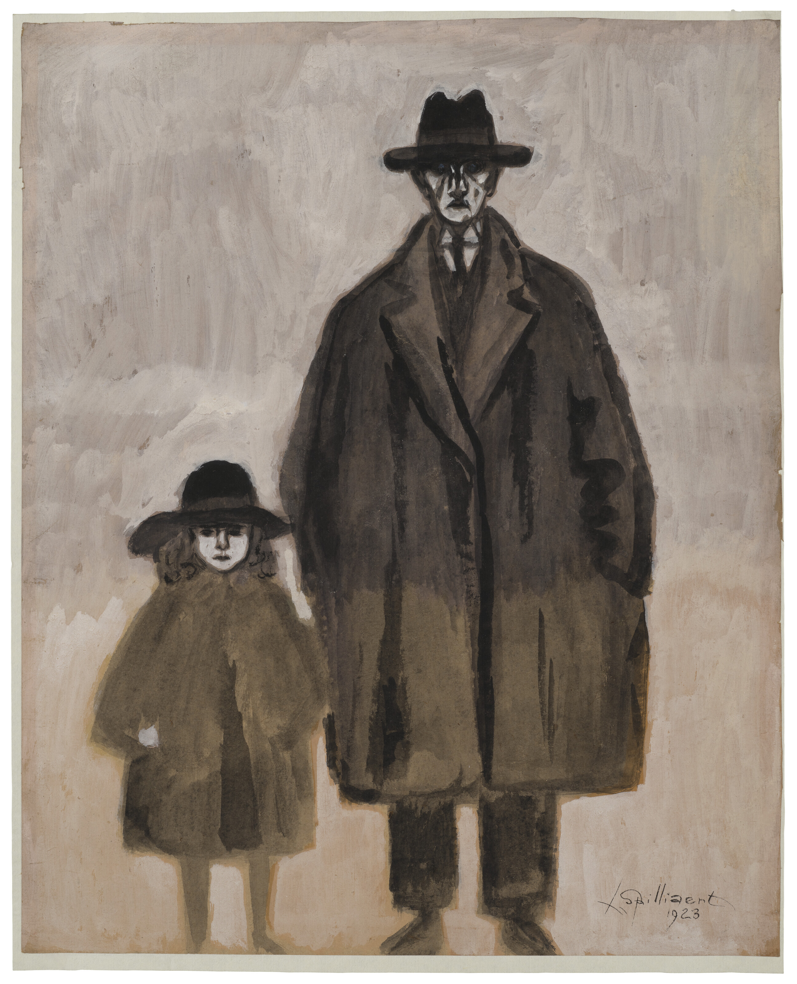 Leon Spilliaert — Леон Спиллиэрт и Мадлен на набережной в Остенде, изображение 2