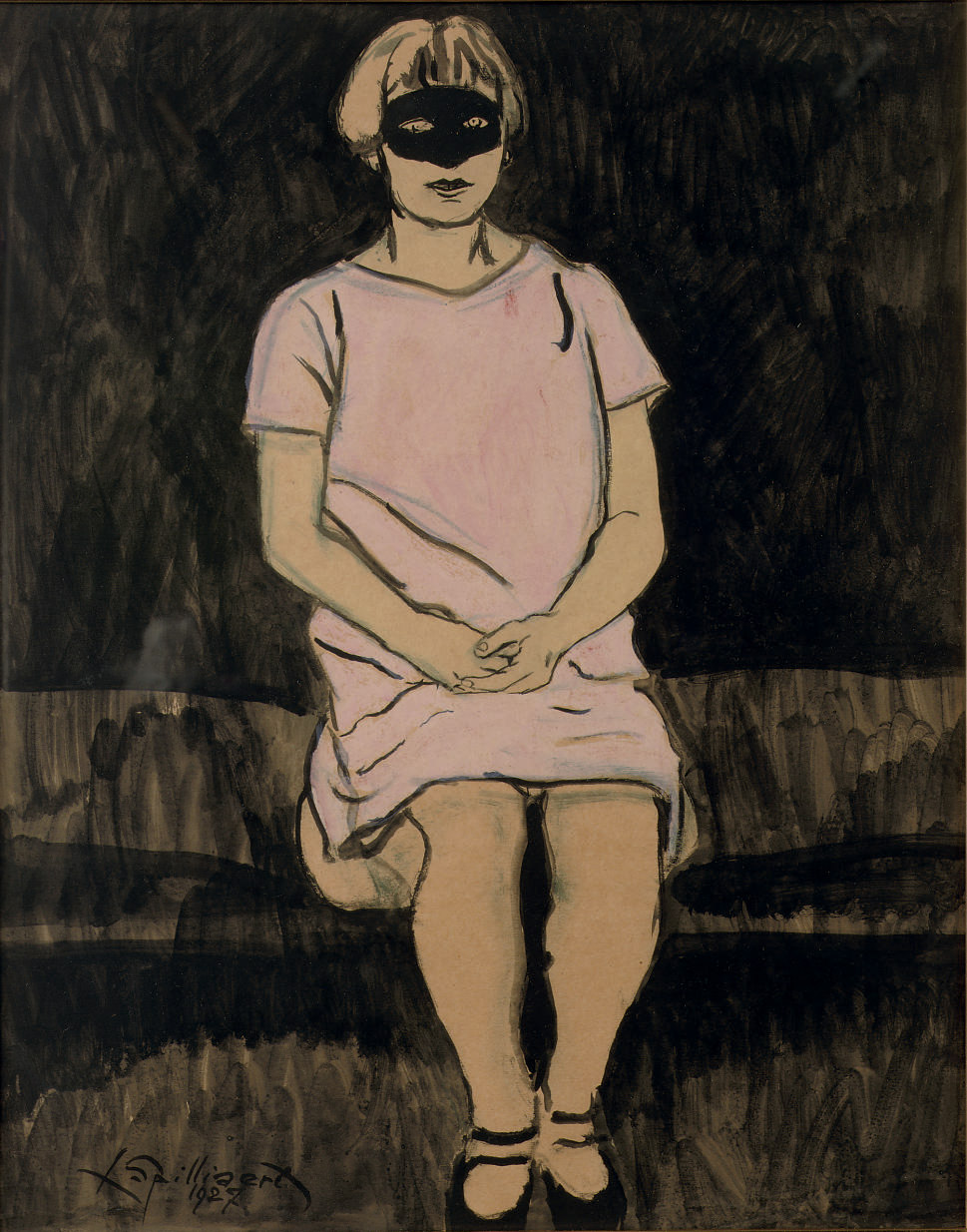 Leon Spilliaert — Мейсье встретила Цварта Маскера (Джоффру Ольга Фремаут): девушку в маске