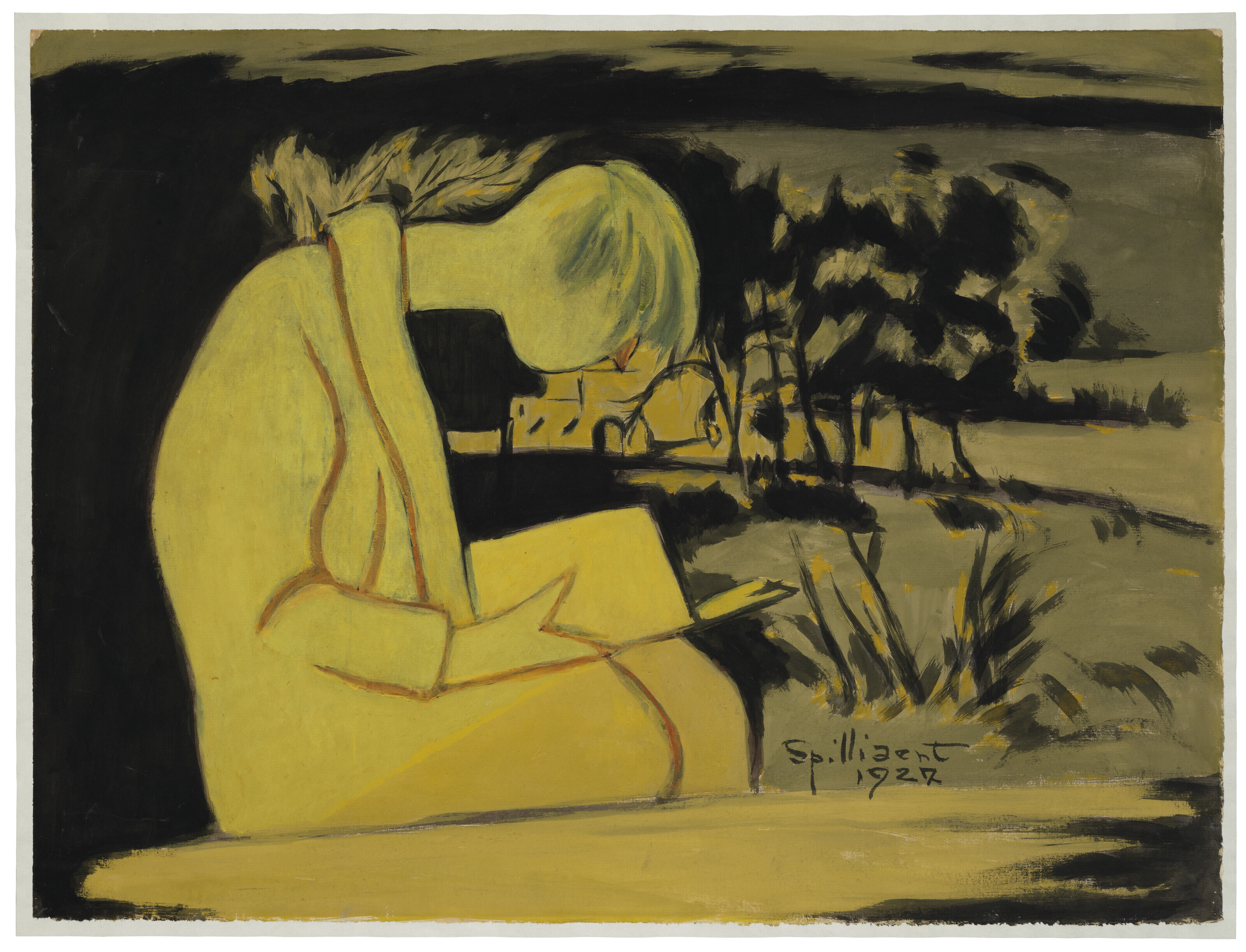 Leon Spilliaert — Молодая девушка в желтом, лизант, изображение 2