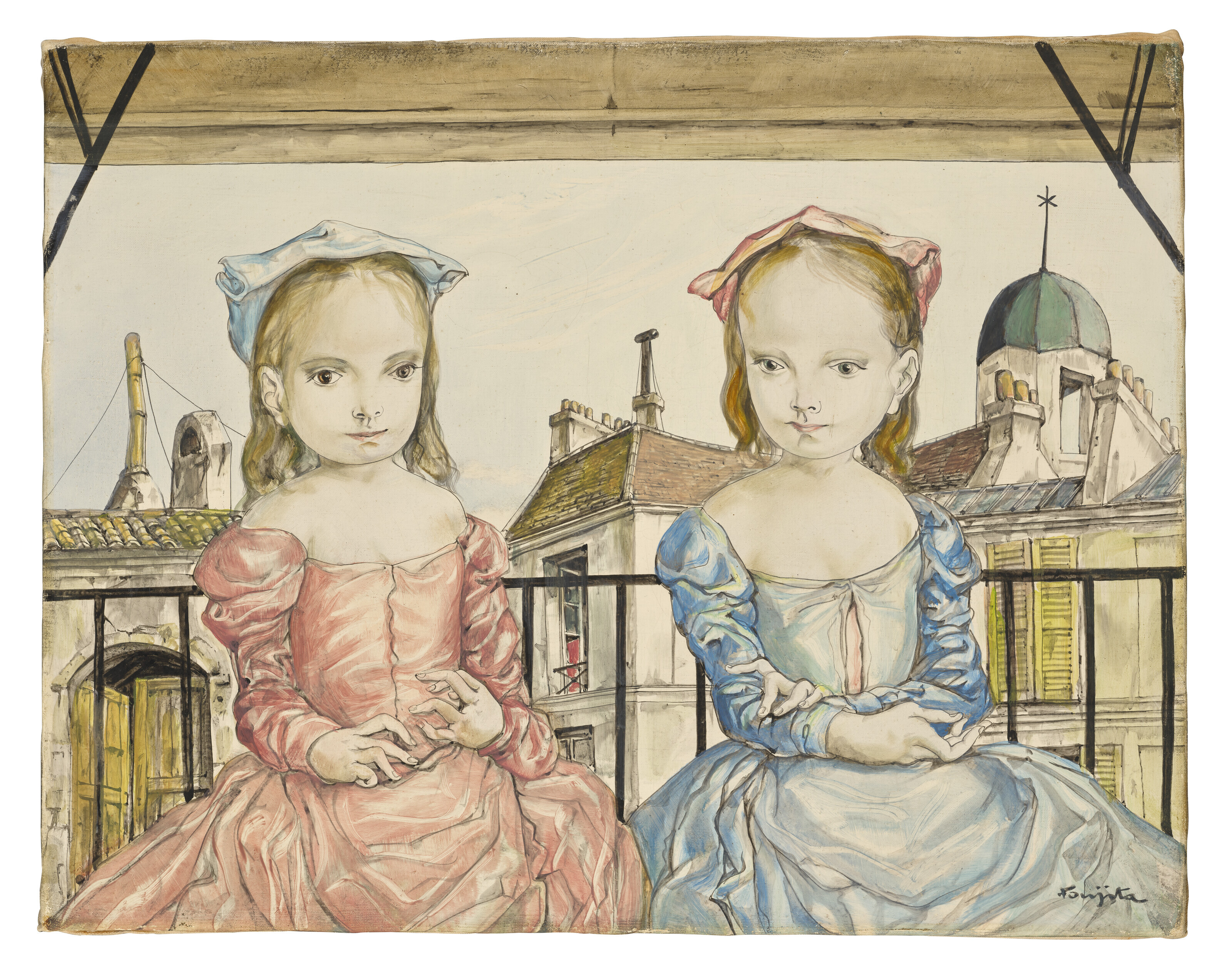 Léonard Tsuguharu Foujita — Двое маленьких Мальчиков, изображение 2