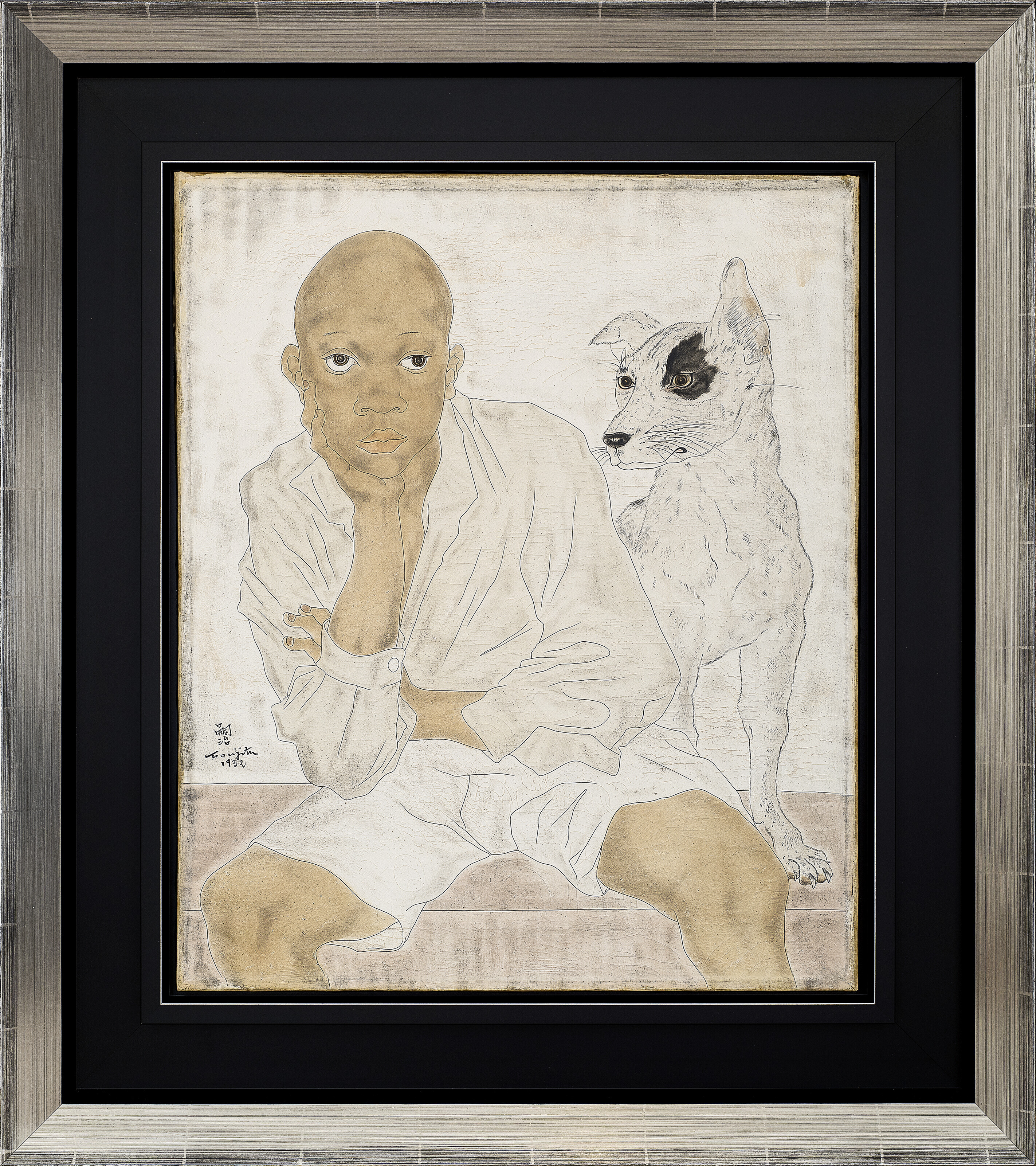Léonard Tsuguharu Foujita — Молодой парень, сын чиена (Мальчик со своей собакой), изображение 2
