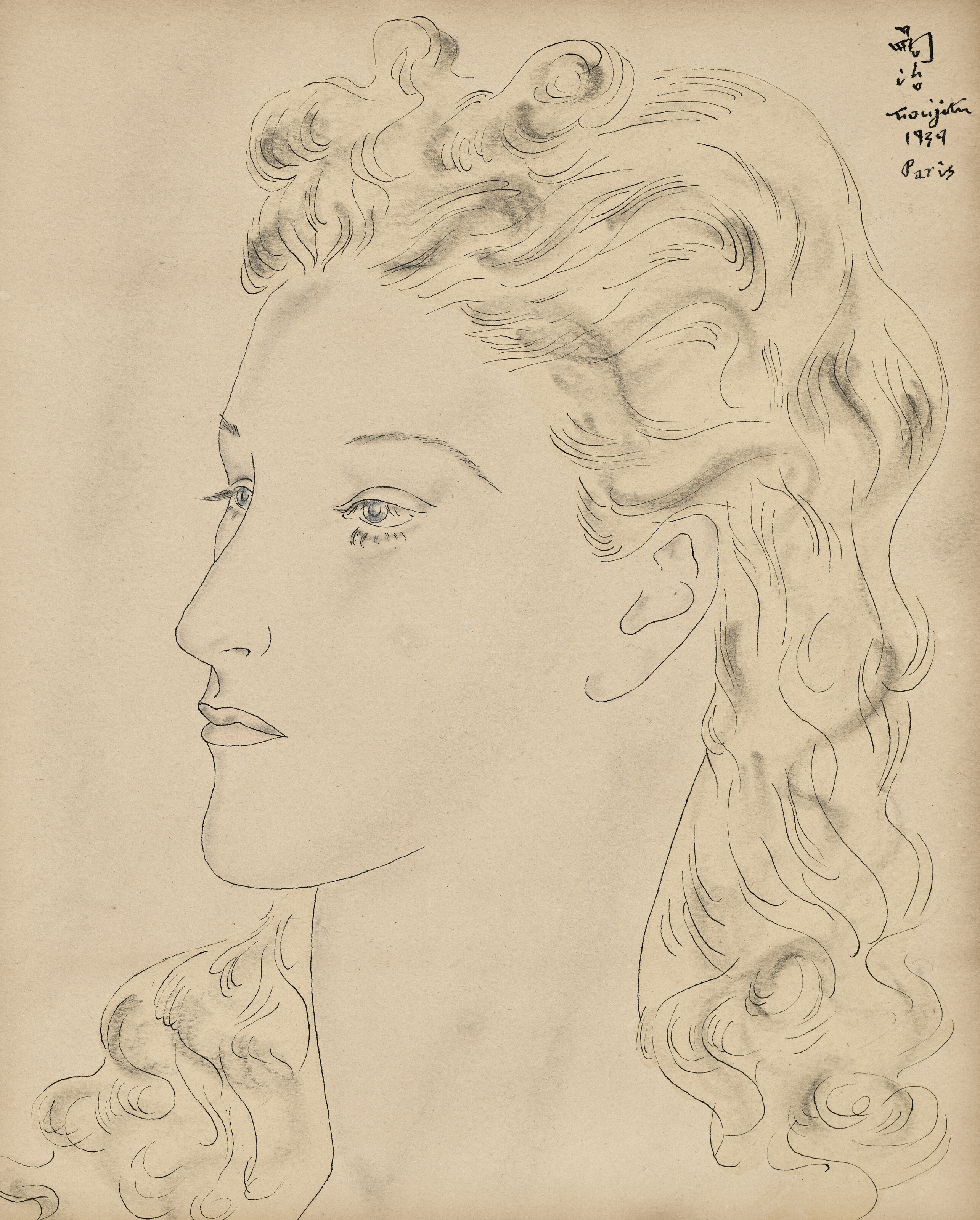 Léonard Tsuguharu Foujita — Портрет молодой женщины
