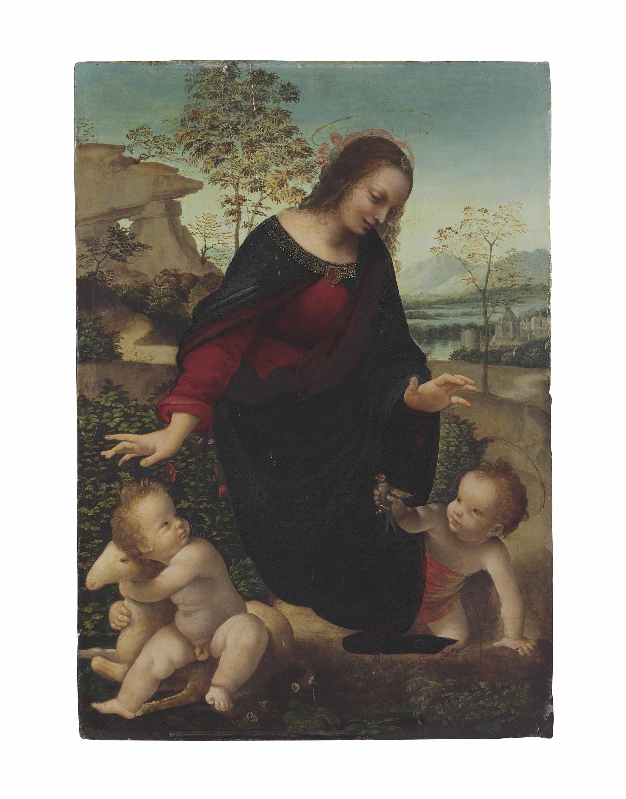Leonardo da Vinci — Мадонна с младенцем и святым Иоанном Крестителем