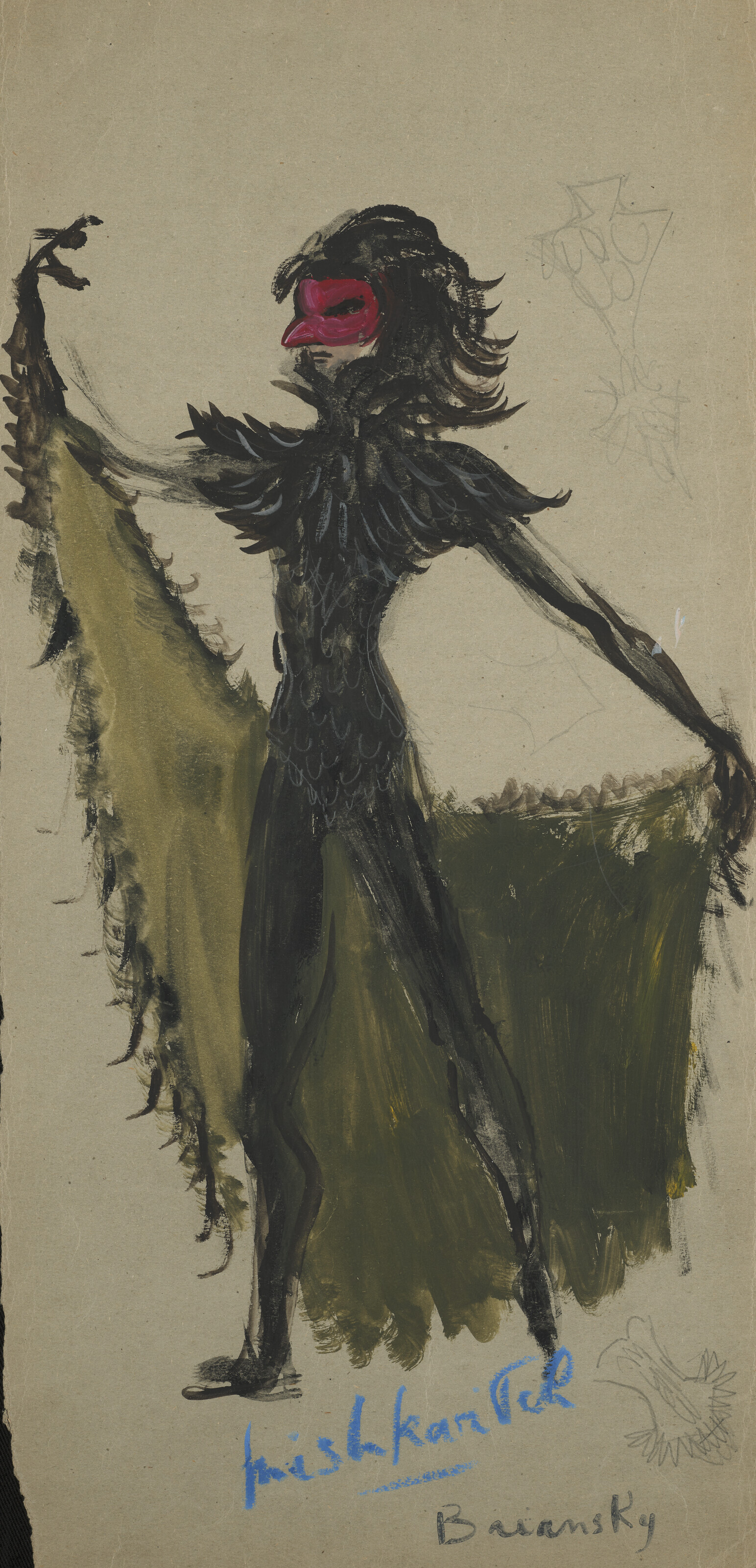 Leonor Fini — Макет костюма для "Воспоминания о Леоноре"