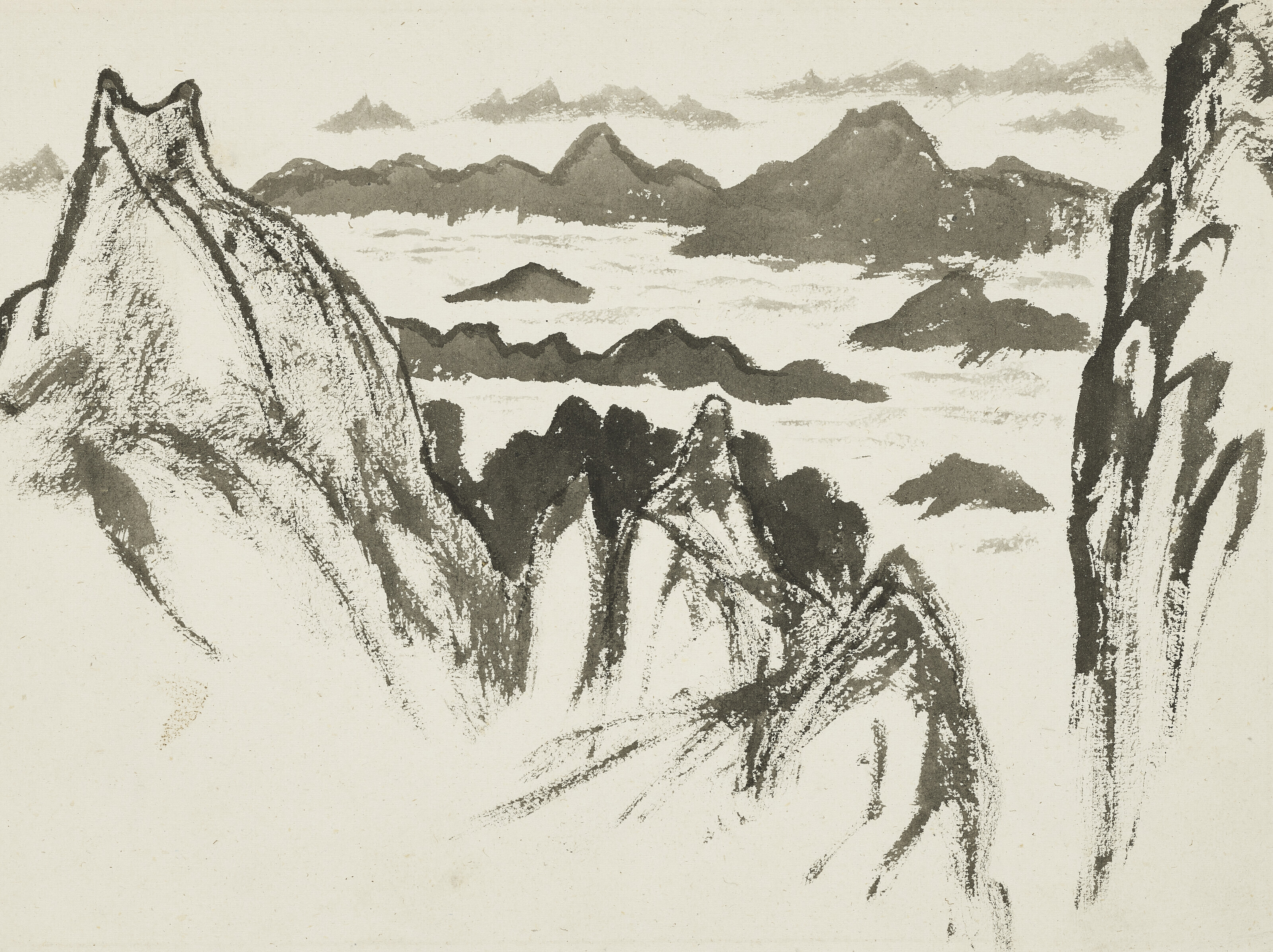 Li Keran — Ландшафтные наброски, изображение 7
