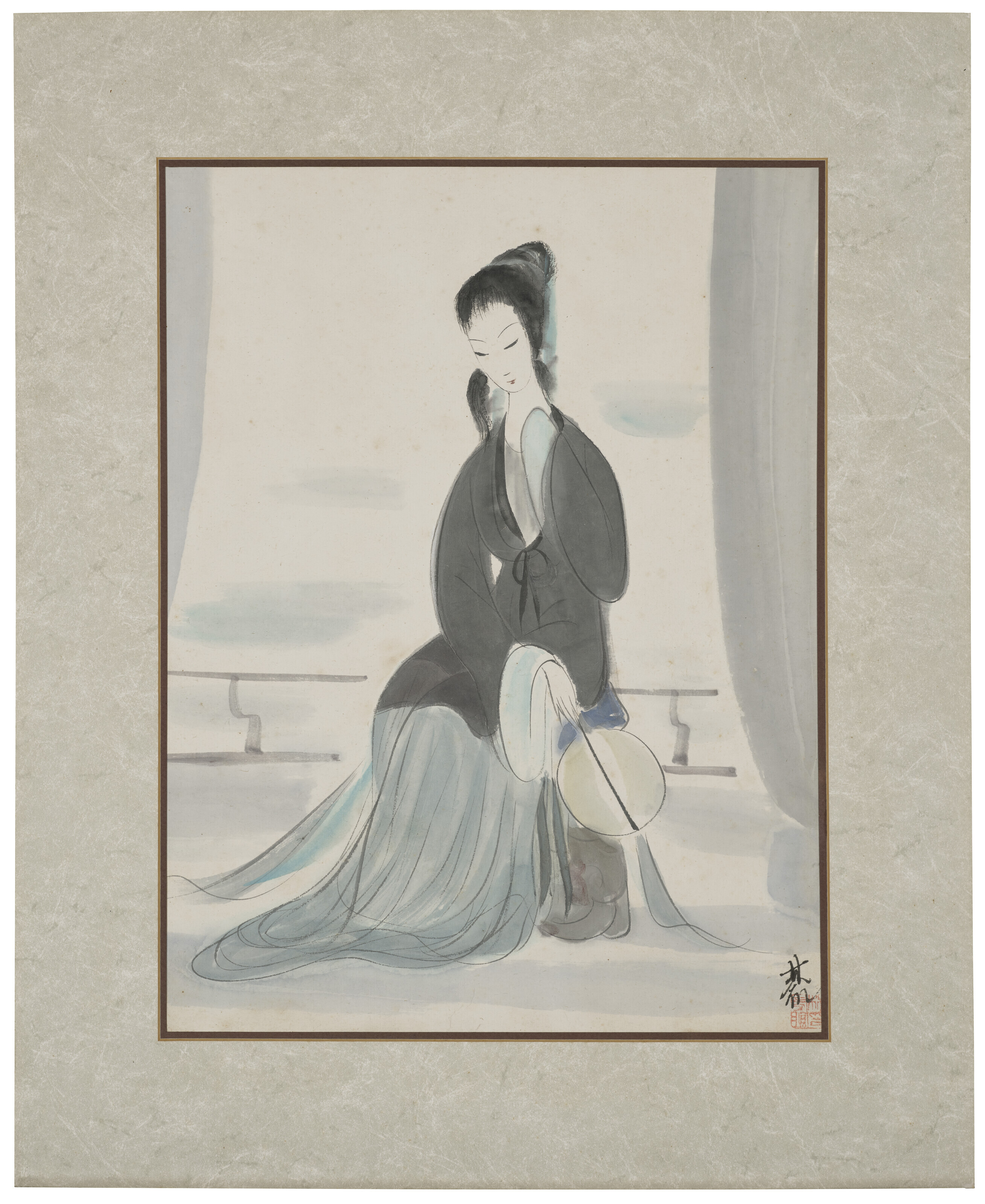 Lin Fengmian — МОЛОДАЯ ЖЕНЩИНА, изображение 2