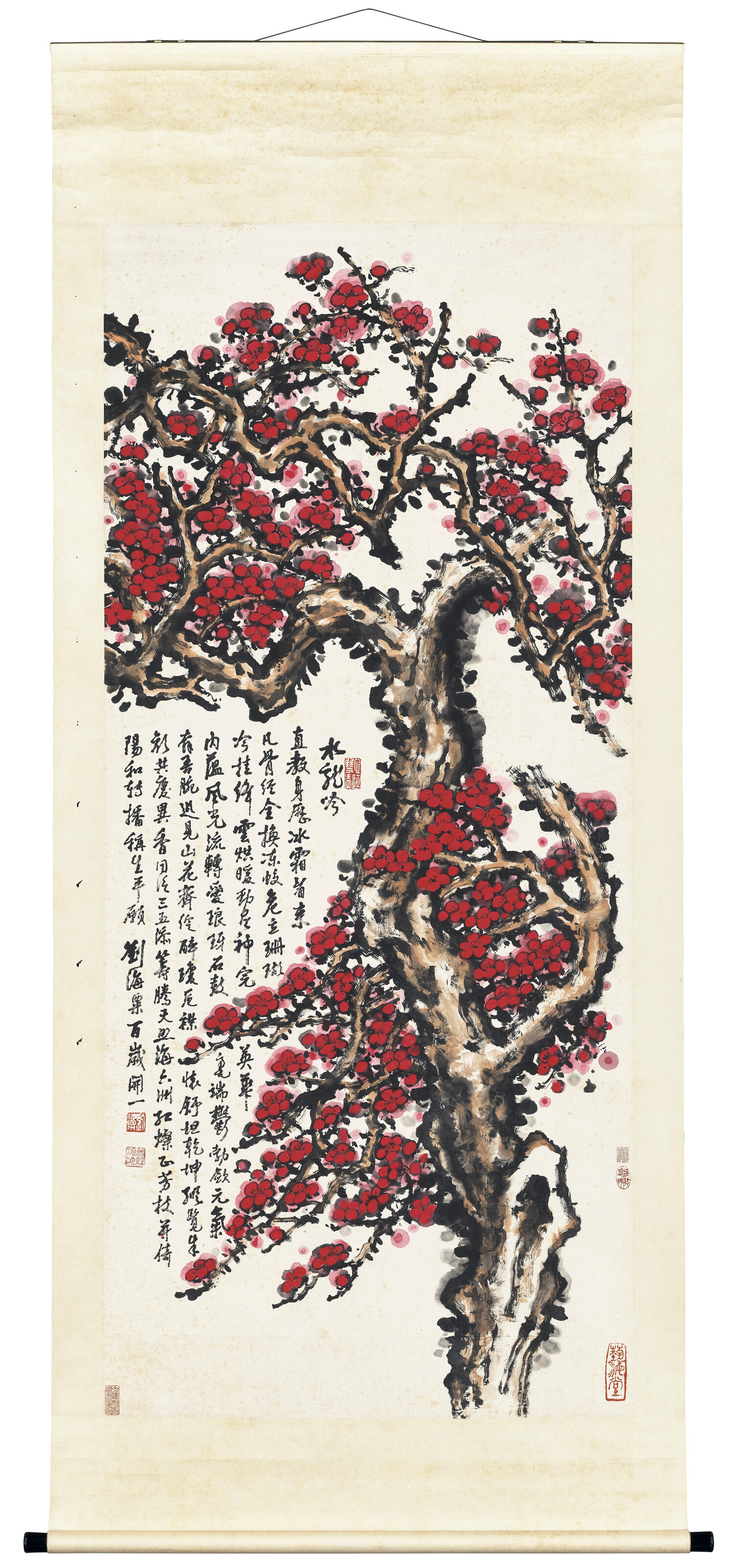 Liu Haisu — Цветок красной сливы, изображение 2