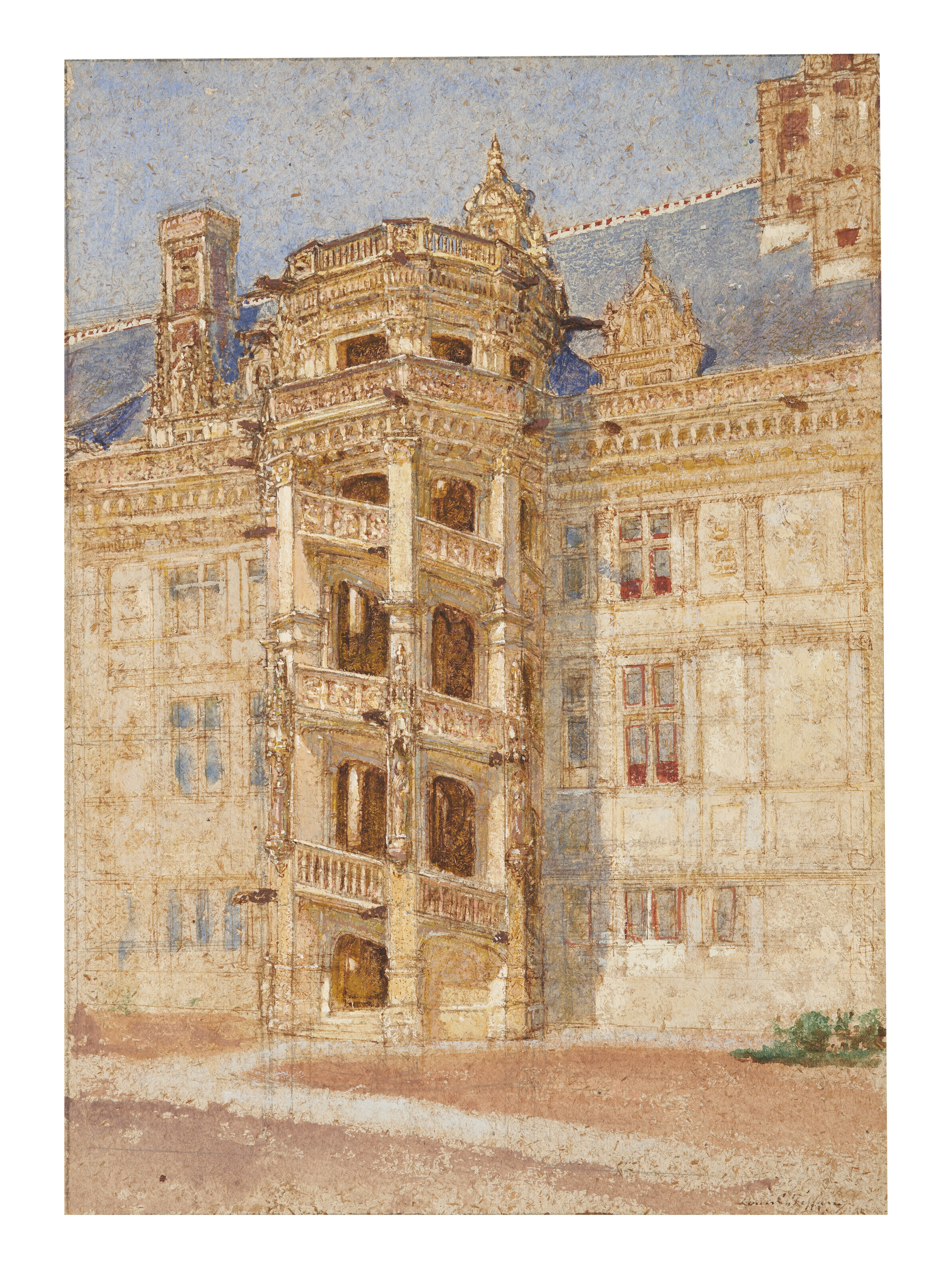 Louis Comfort Tiffany — "Двойная лестница во внутреннем дворе Блуа", около 1887 года