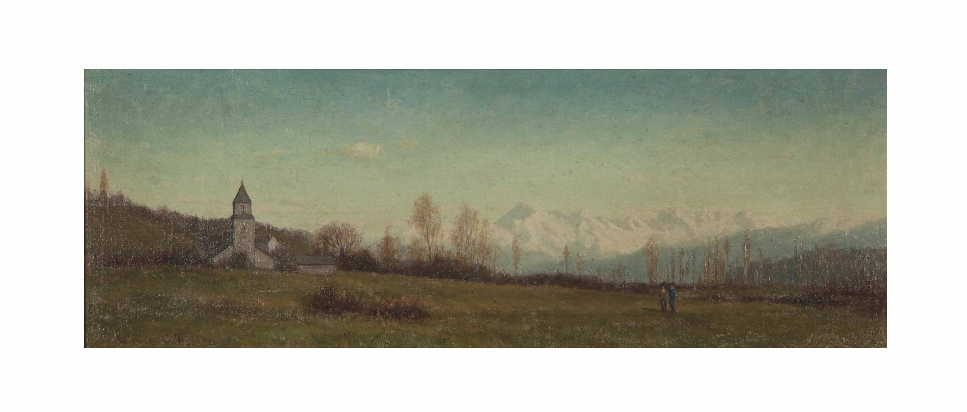 Louis Comfort Tiffany — Вид на церковь