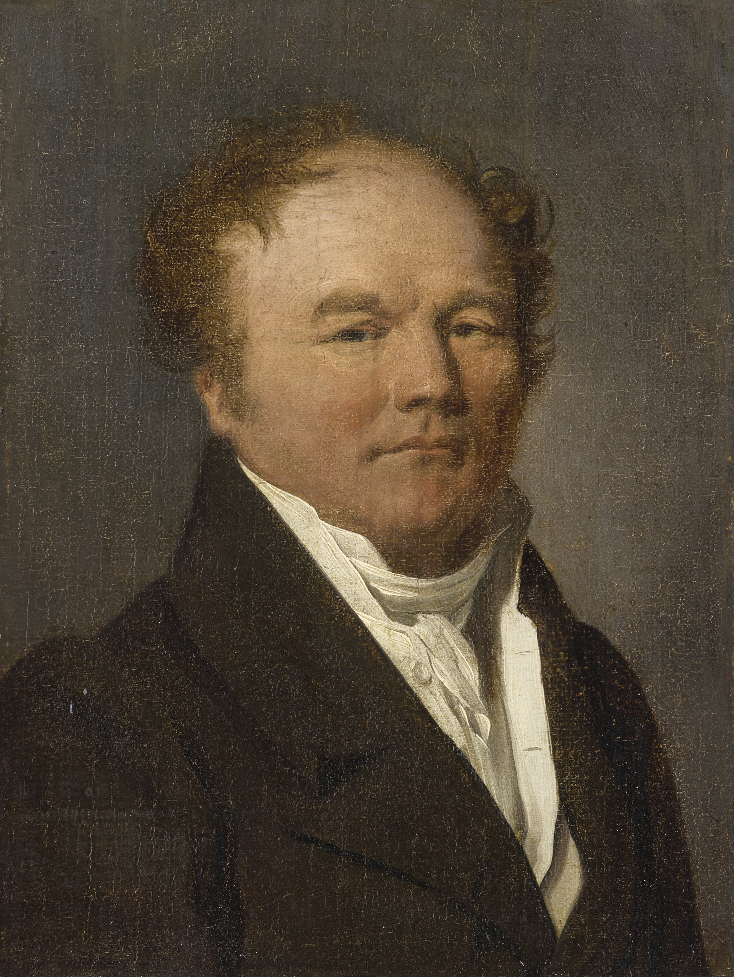 Louis Leopold Boilly — Портрет человека в черном, в жилете и бланшированном галстуке