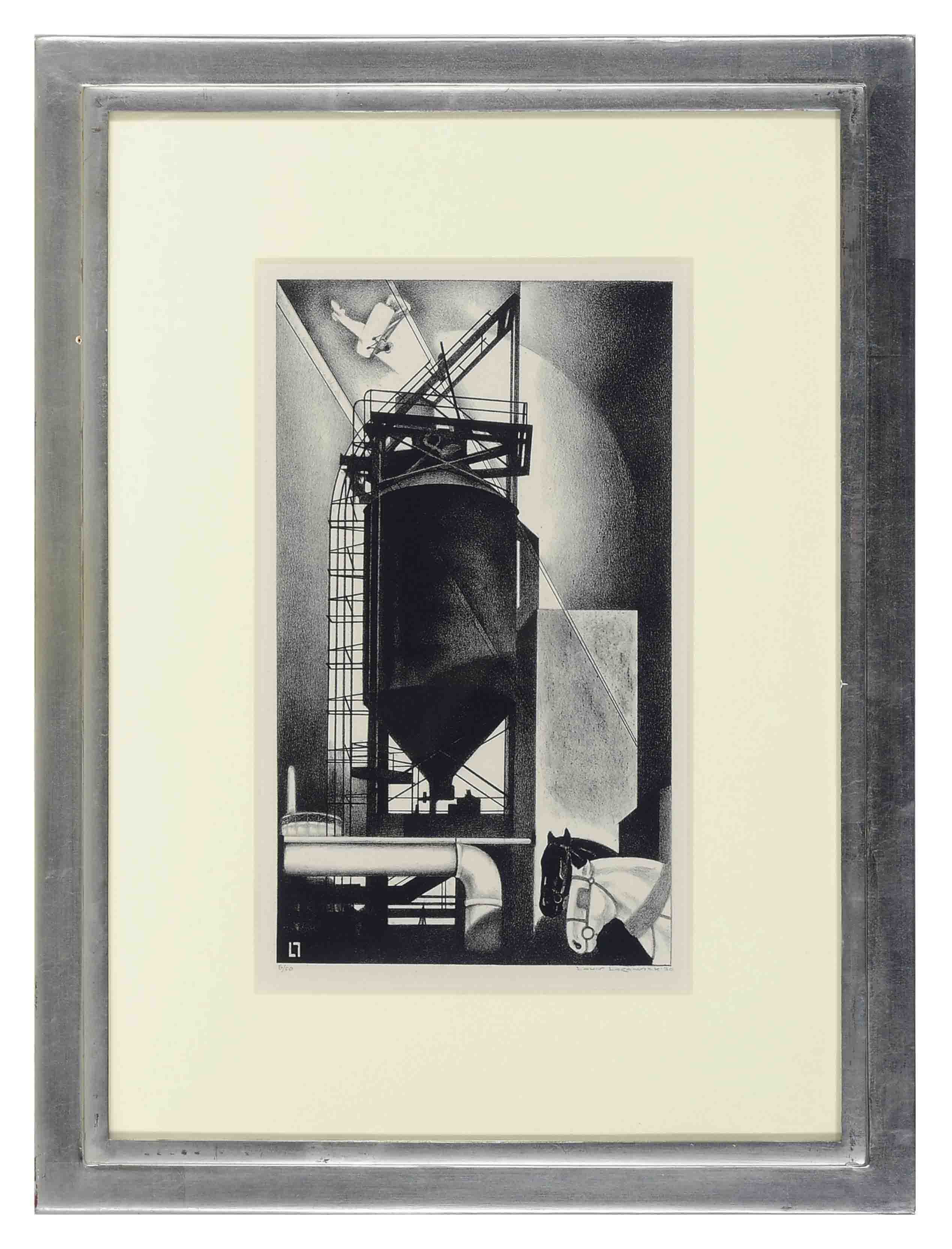 Louis Lozowick — Резервуары №1 (F.39)