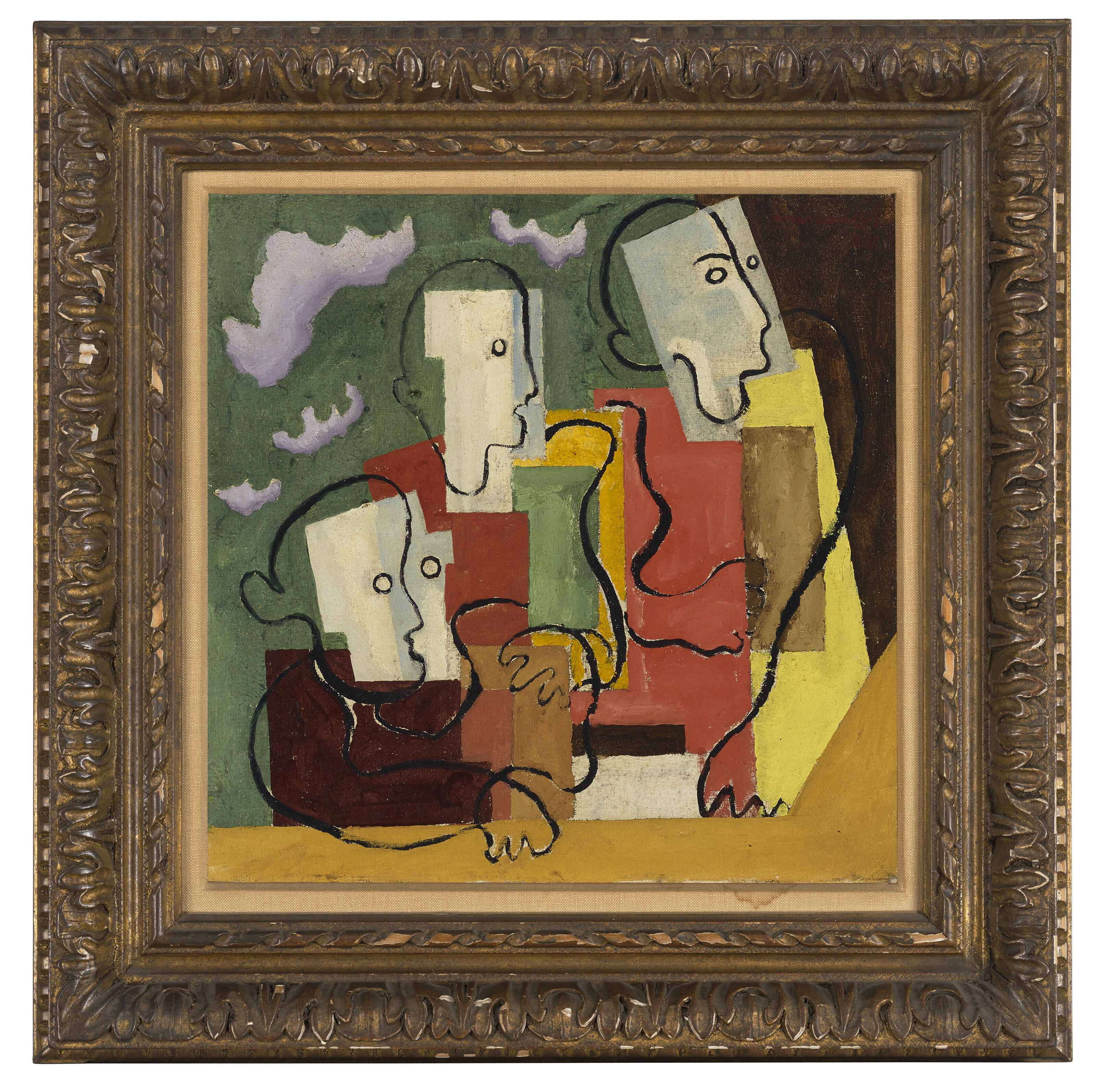 Louis Marcoussis — Трое персонажей, изображение 2