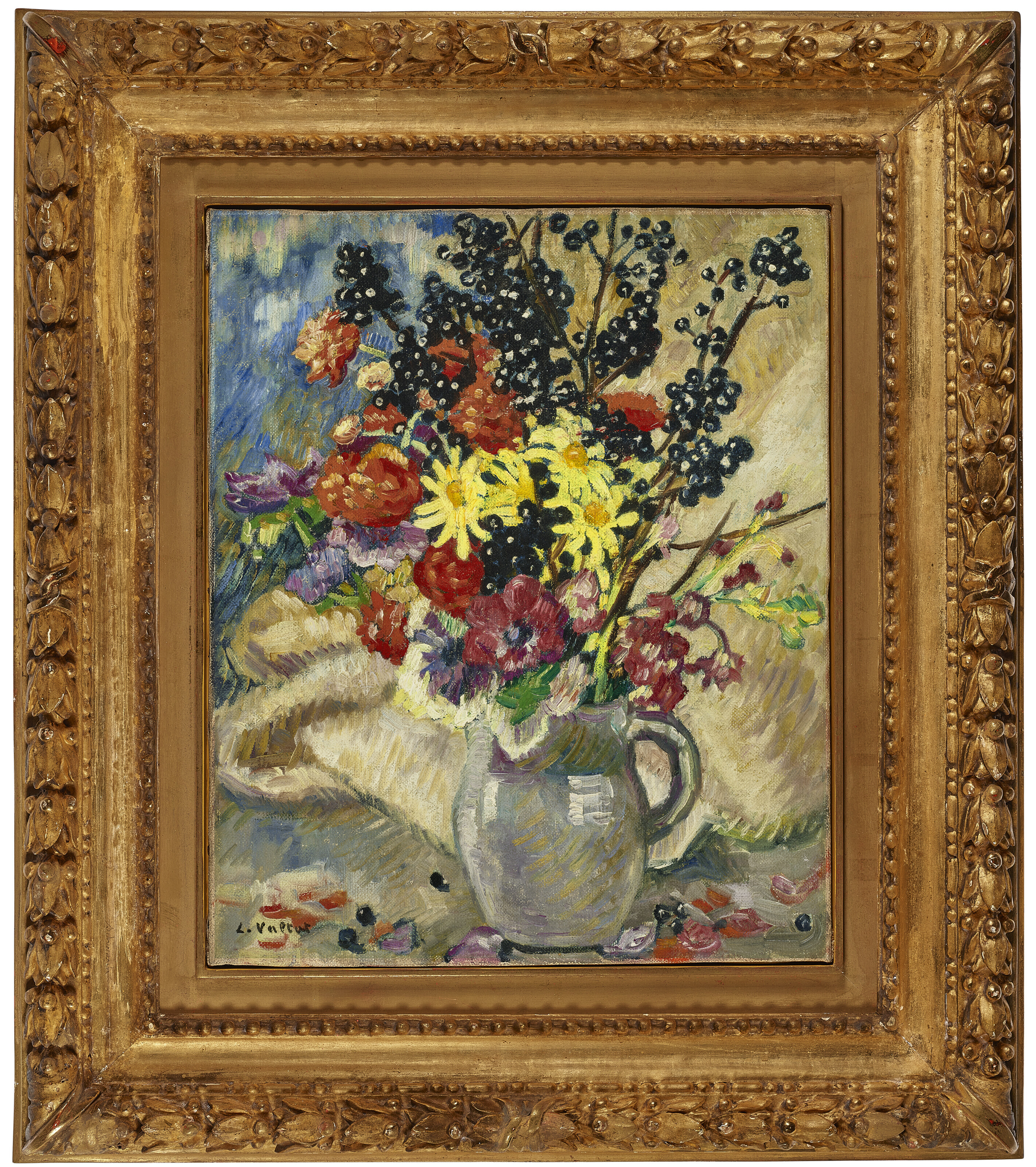 Louis Valtat — Букет из веток черной смородины, собранных в пиче брюн, изображение 2