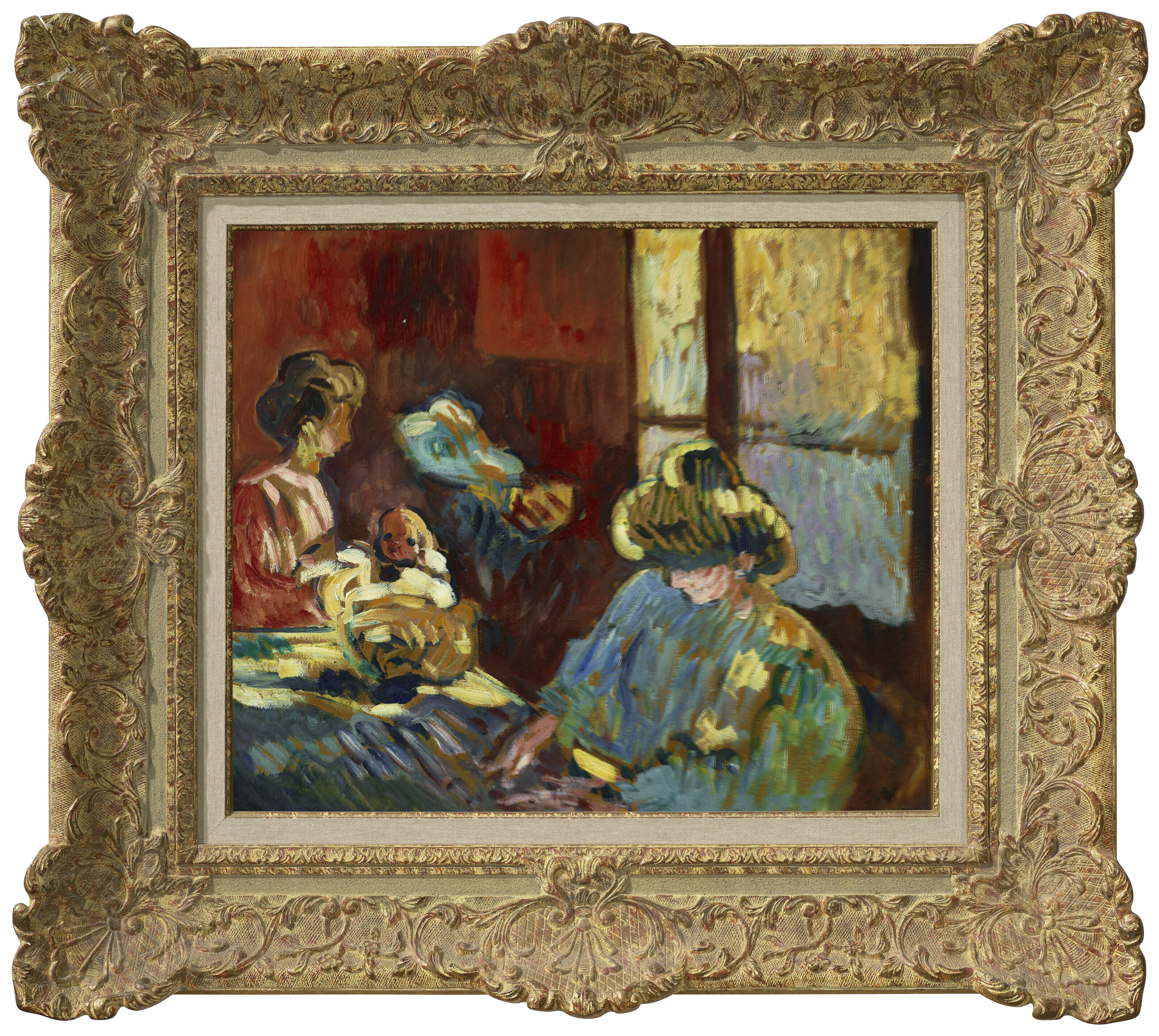 Louis Valtat — Материнская любовь, женщина в голубом свете, смотрящая сквозь окно, изображение 2