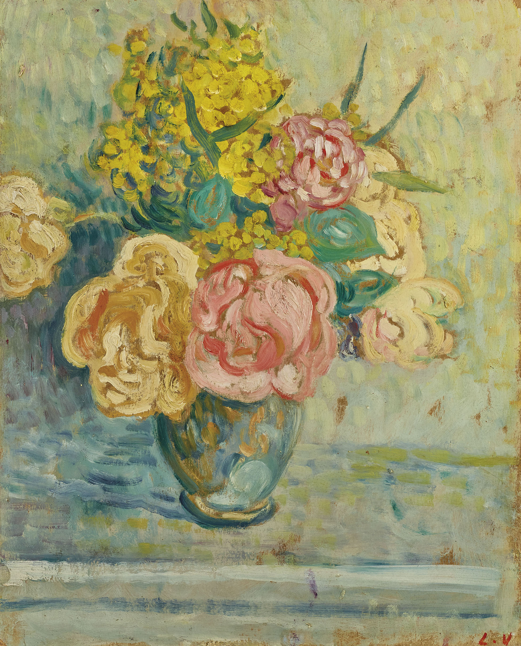 Louis Valtat — Букет из роз и мимоз