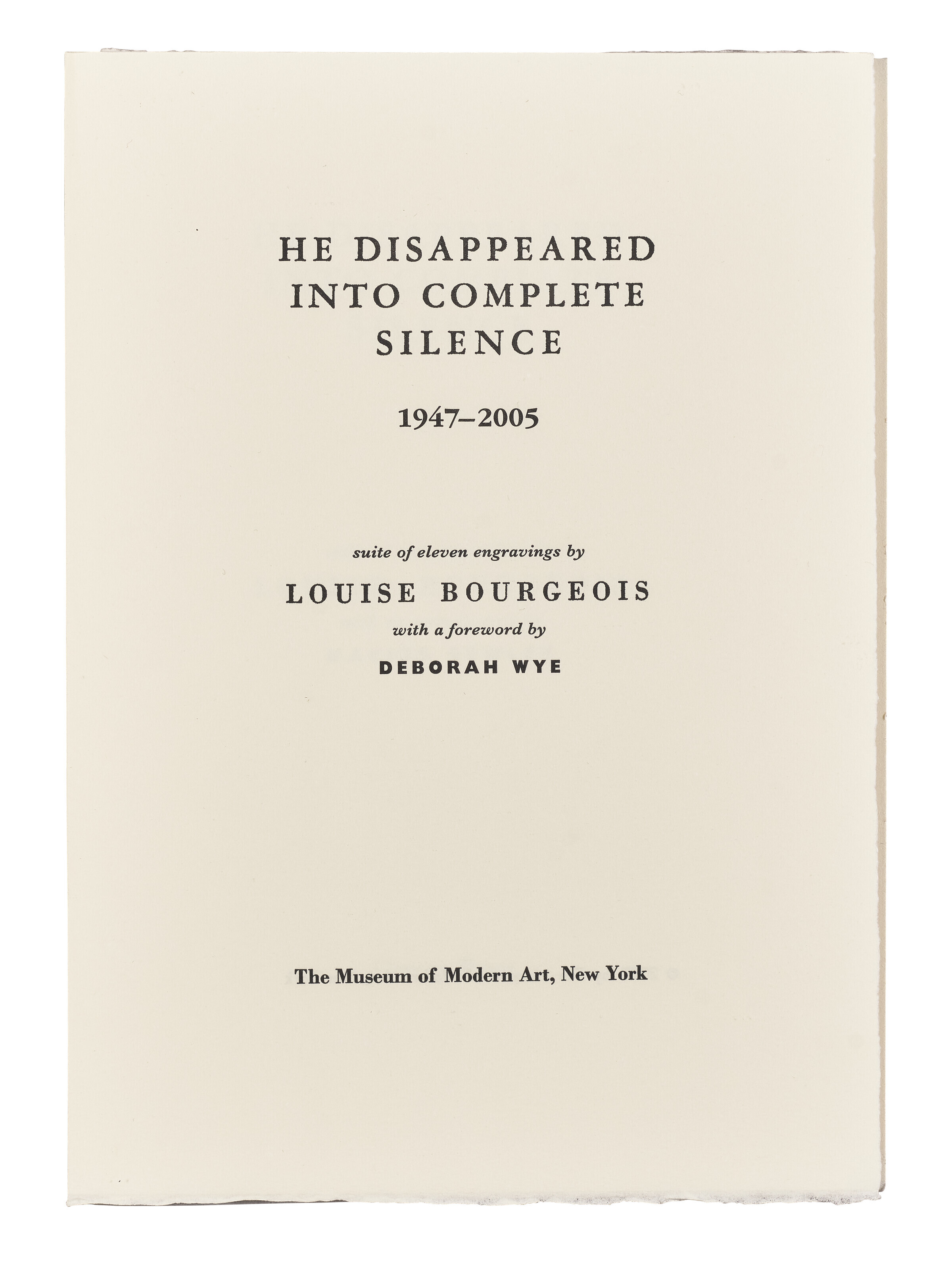 Louise Bourgeois — Он исчез в Полной Тишине, изображение 14